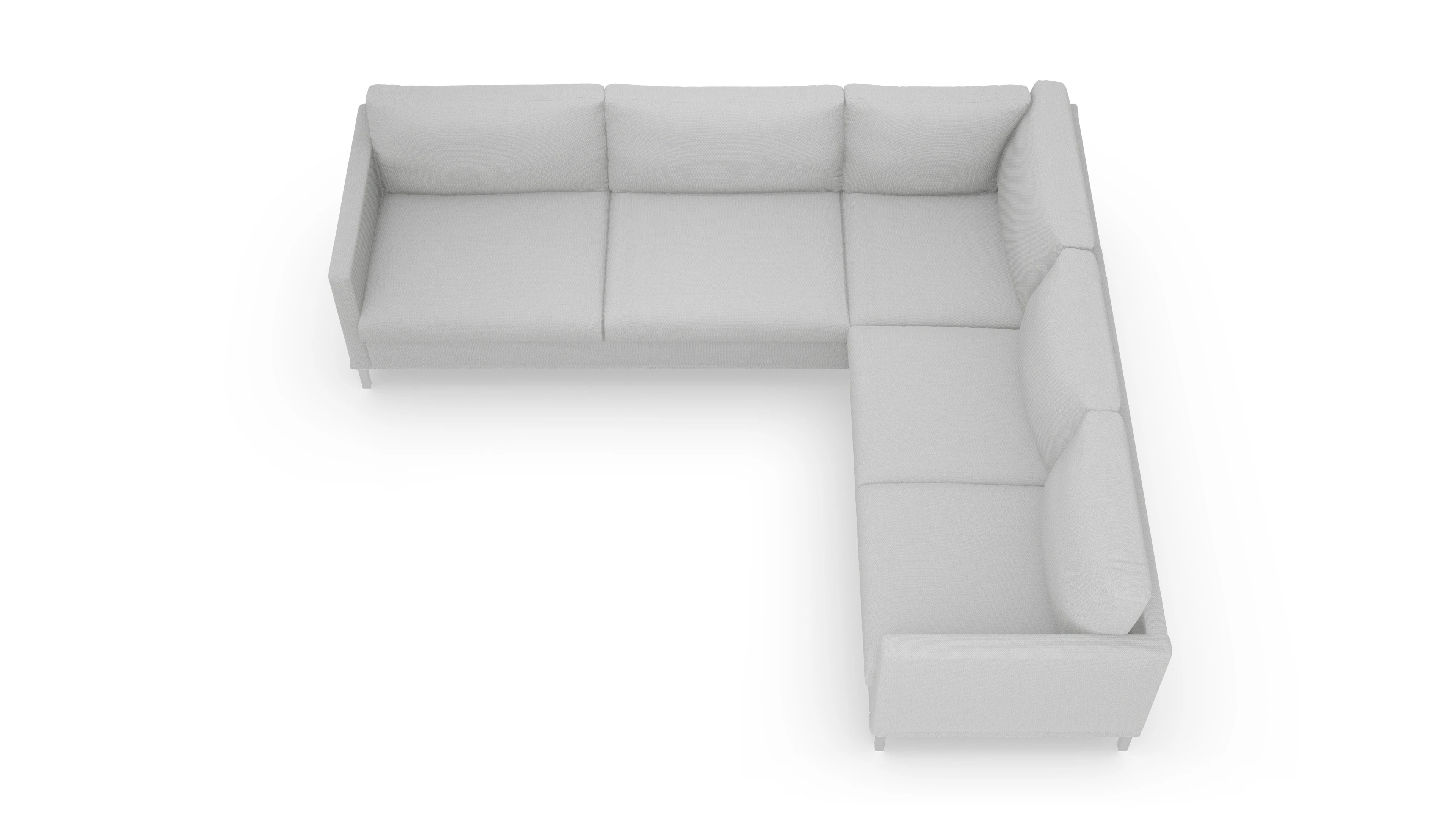 Ansicht des Produktes Jacobsen Ecksofa Rechts in Stoff grau