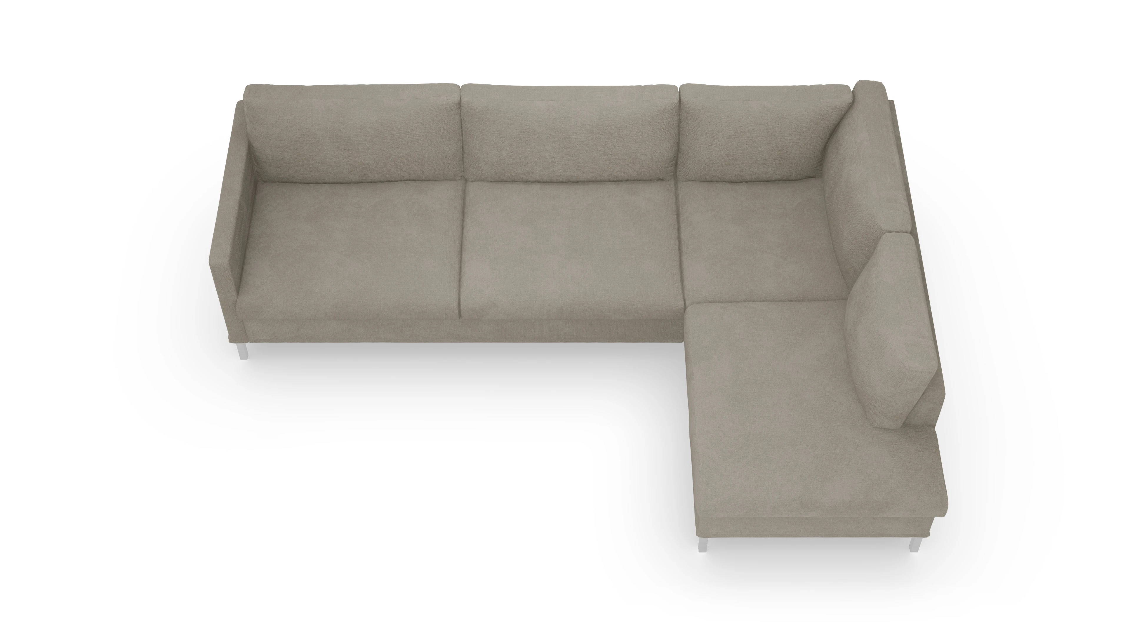 Ansicht des Produktes Jacobsen Sofa mit Rec rechts in Stoff beige
