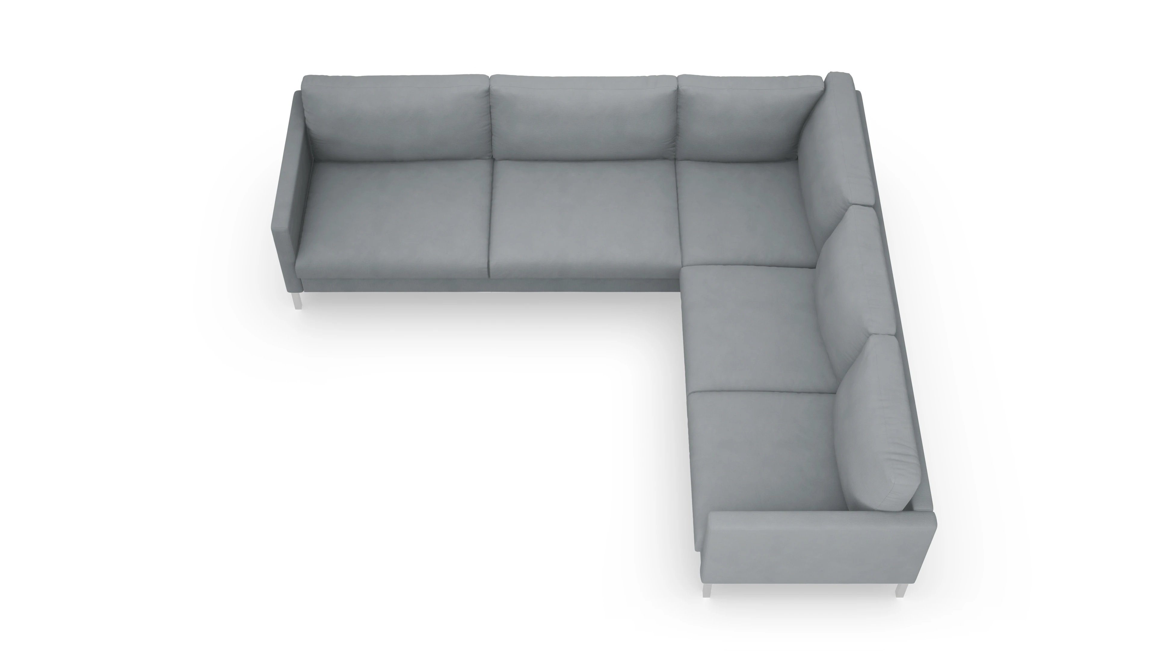 Jacobsen Stoffsofa Ansicht des Produktes Jacobsen Ecksofa Rechts in Stoff grau