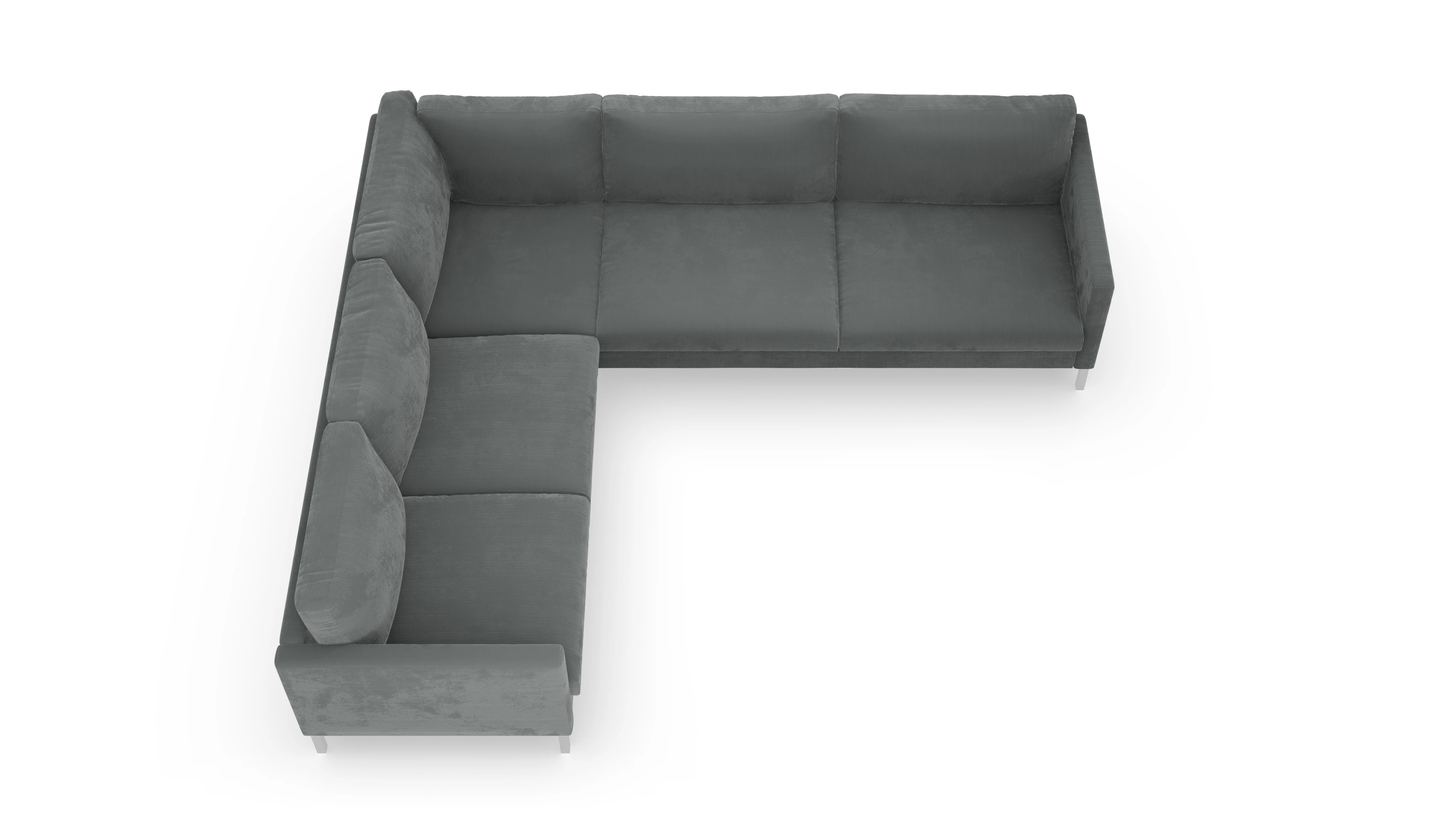 Ansicht des Produktes Jacobsen Ecksofa Links in Cord grau