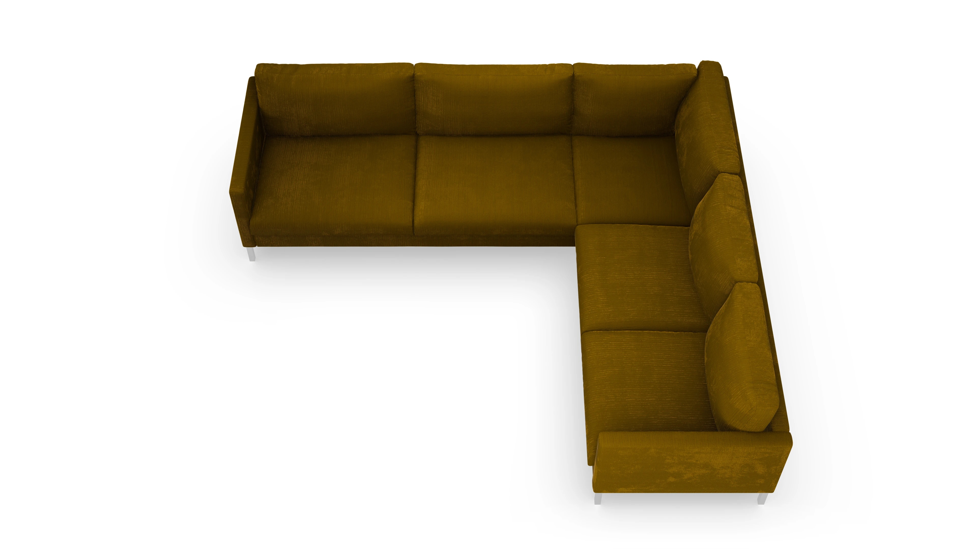 Ansicht des Produktes Jacobsen Ecksofa Rechts in Cord gelb