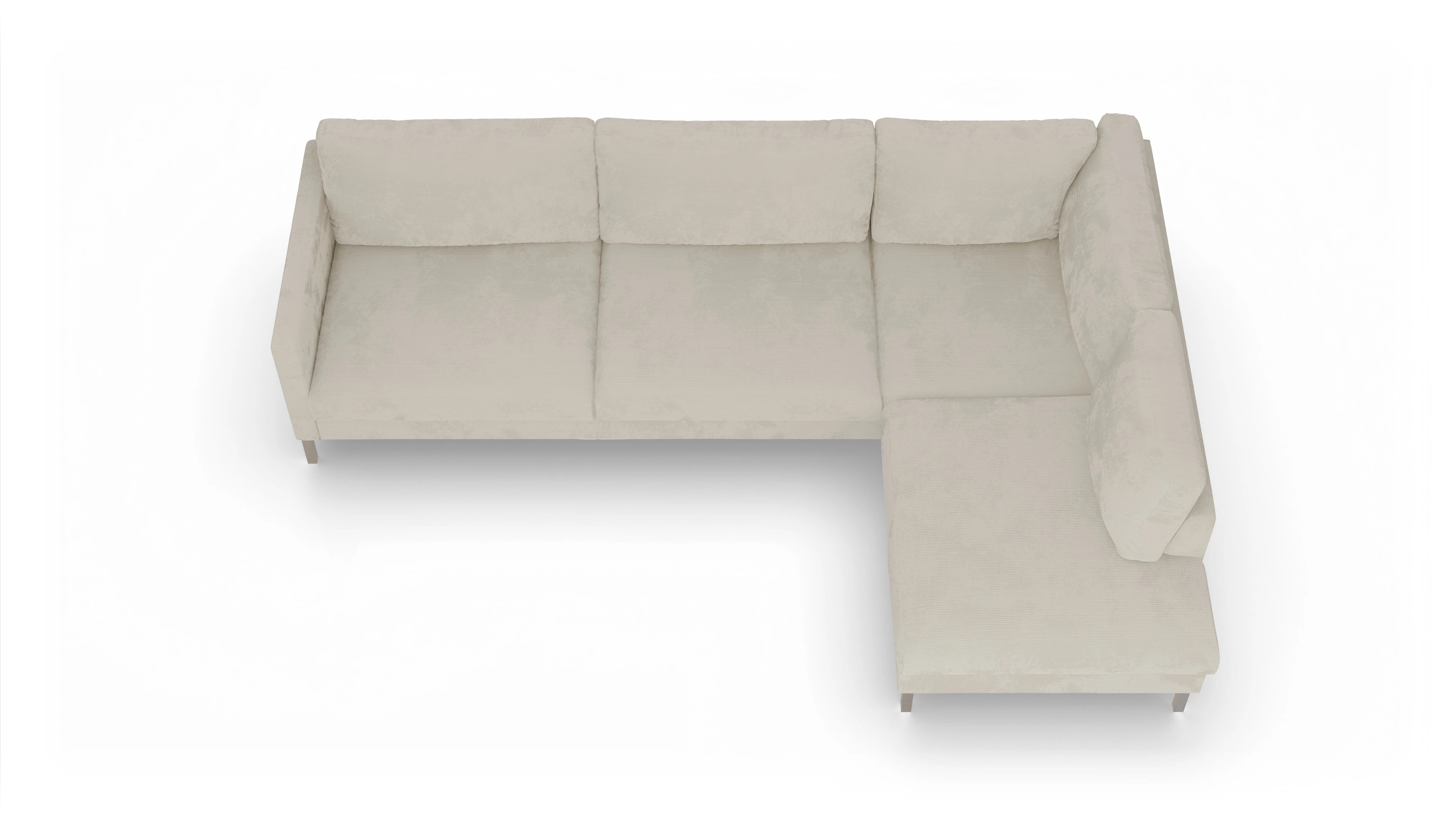 Ansicht des Produktes Jacobsen Sofa mit Rec rechts in Cord weiß