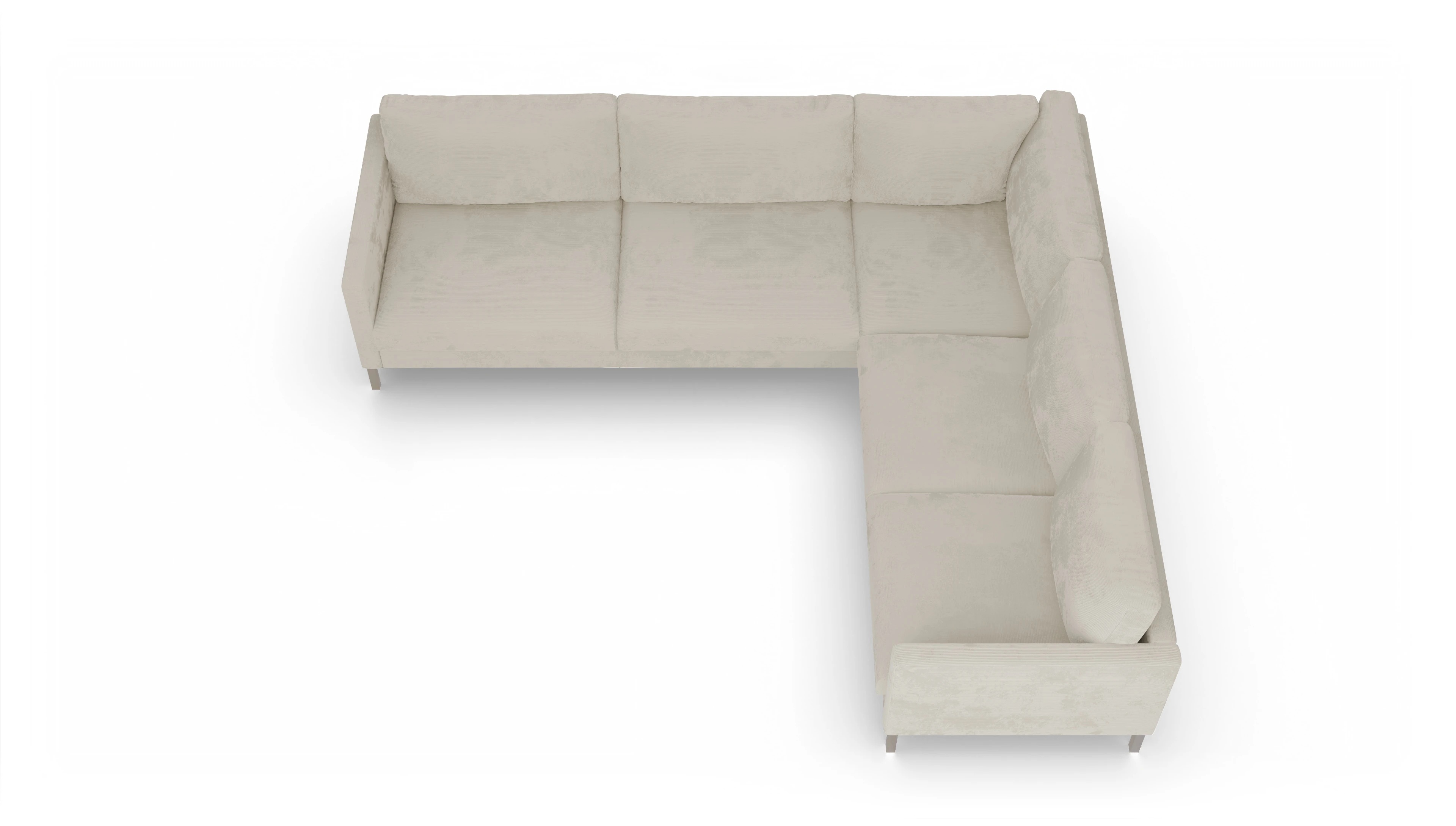 Ansicht des Produktes Jacobsen Ecksofa Rechts in Cord weiß