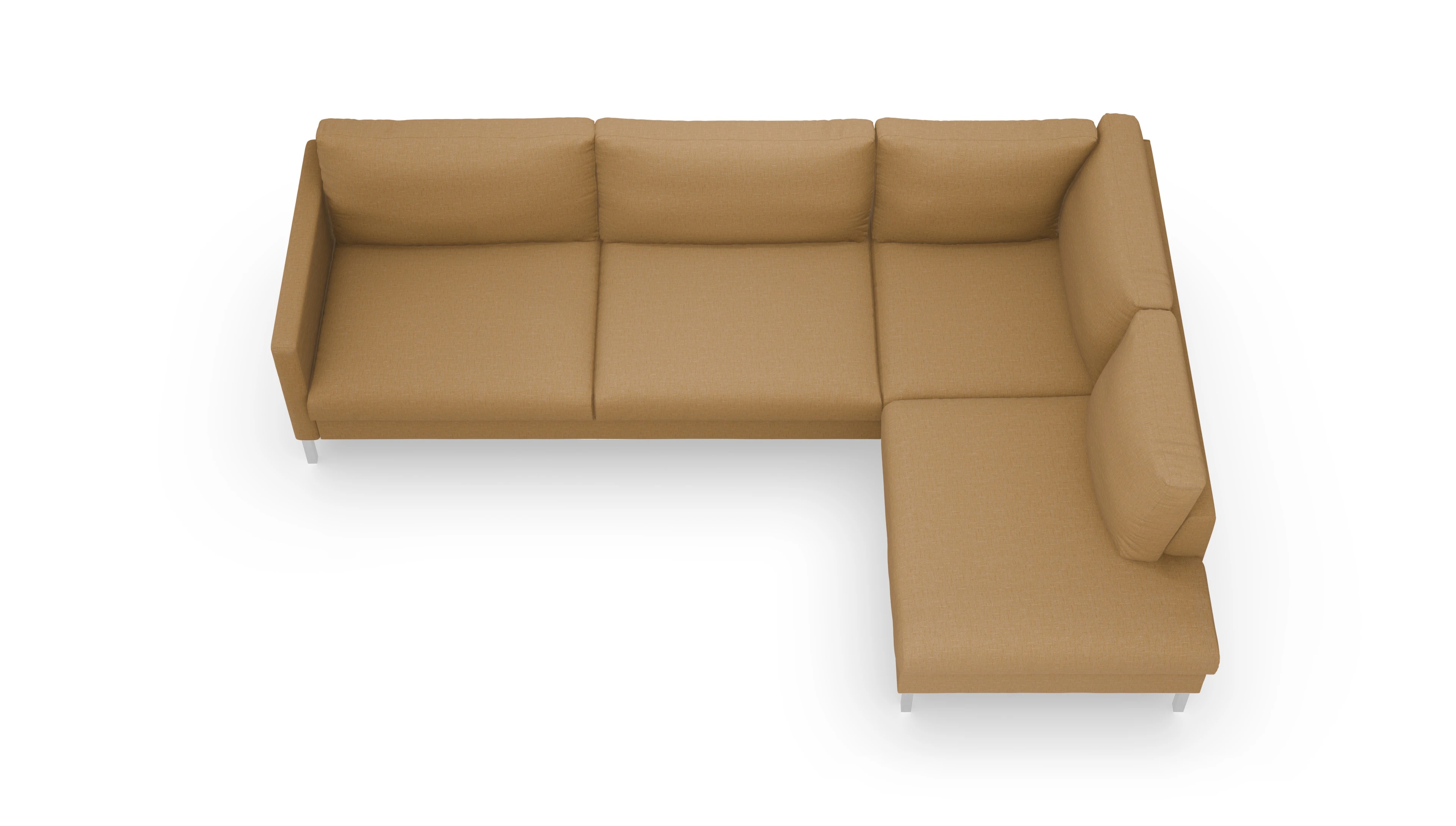 Jacobsen Stoffsofa Ansicht des Produktes Jacobsen Sofa mit Rec rechts in Stoff braun