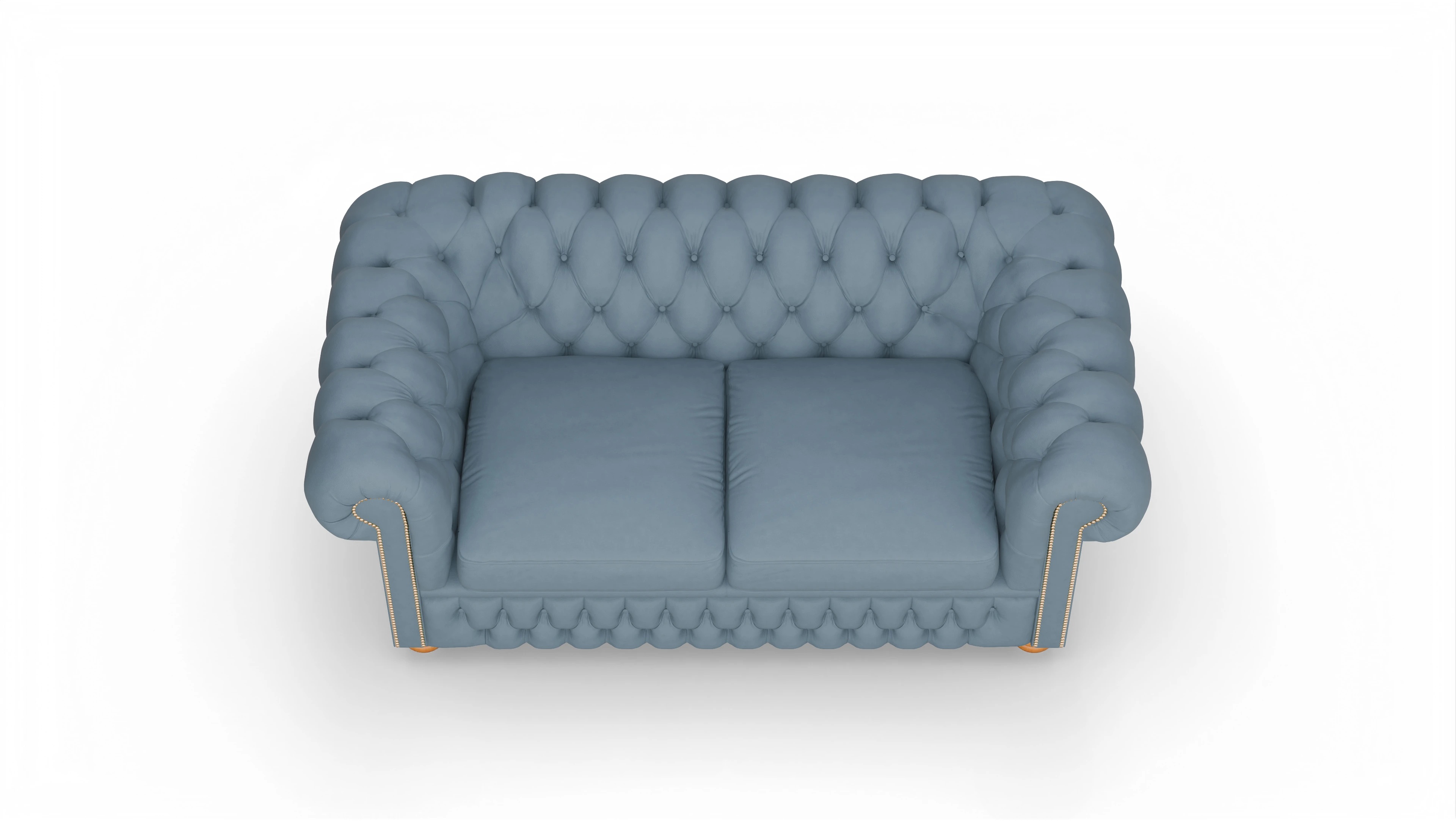 Chesterfield Sofa Oxford Ansicht des Produktes Oxford 2,5-Sitzer in Leder blau