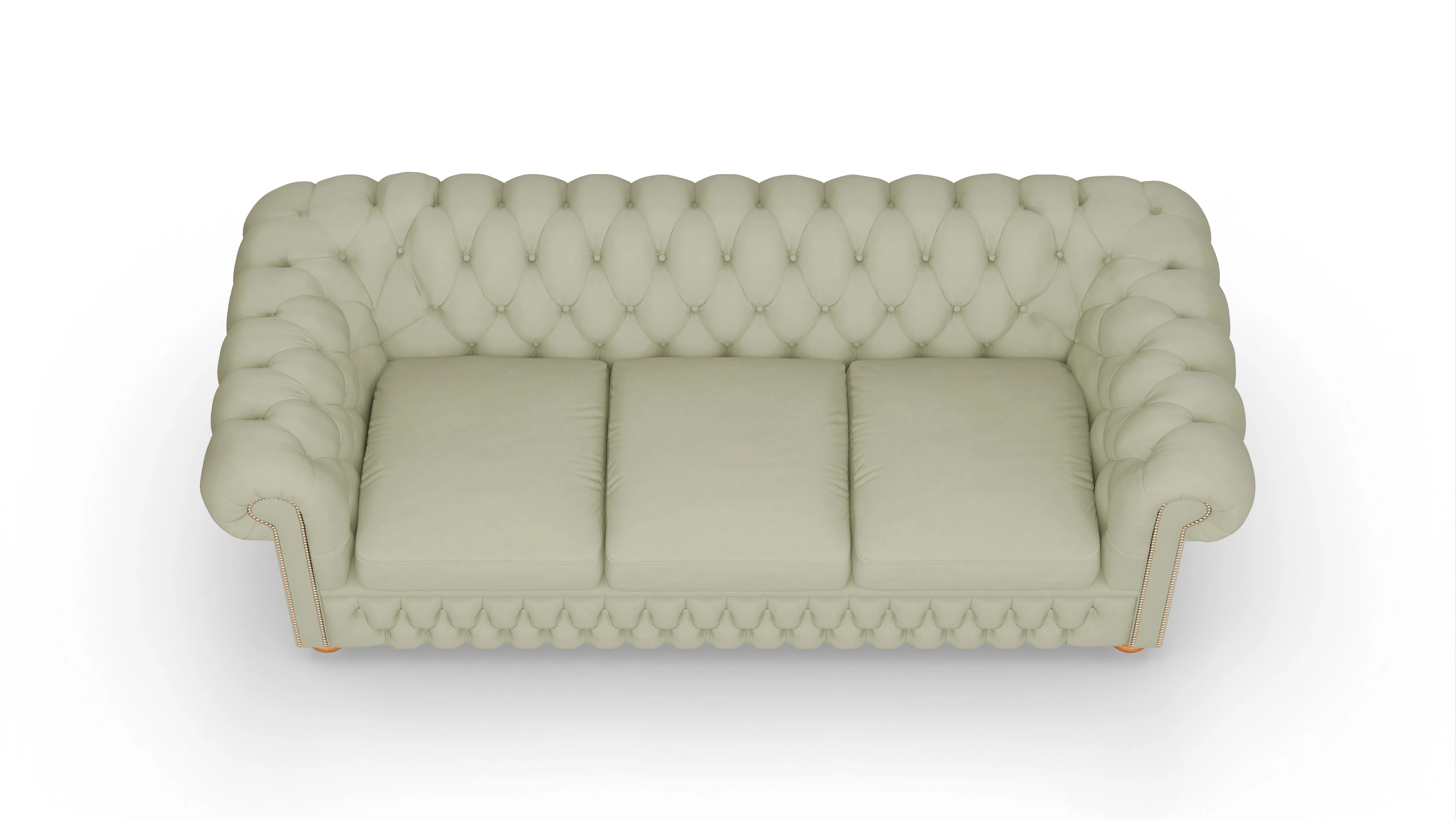 Chesterfield Sofa Oxford Ansicht des Produktes Oxford 3,5-Sitzer in Leder grün