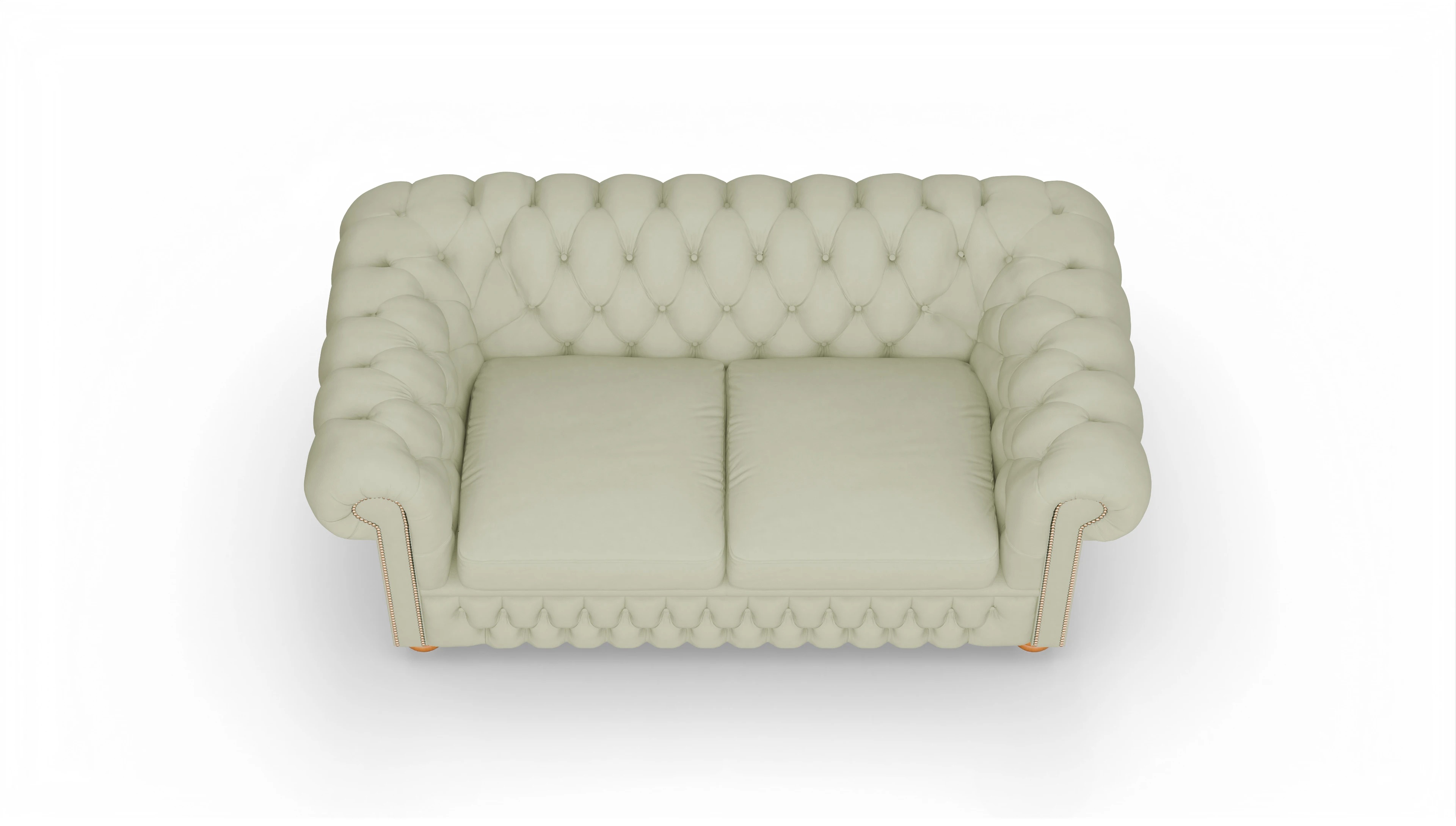 Chesterfield Sofa Oxford Ansicht des Produktes Oxford 2,5-Sitzer in Leder grau