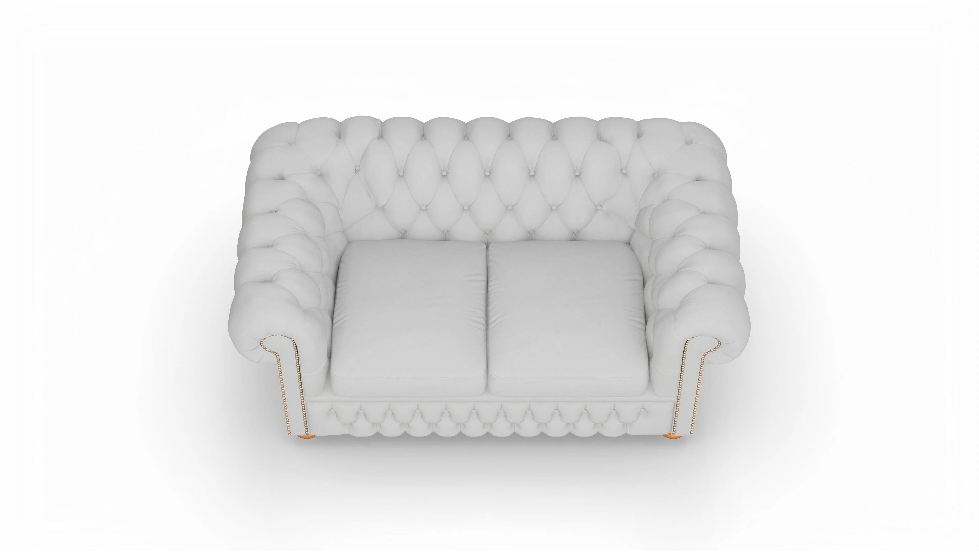 Ansicht des Produktes Oxford 2-Sitzer in Leder weiß