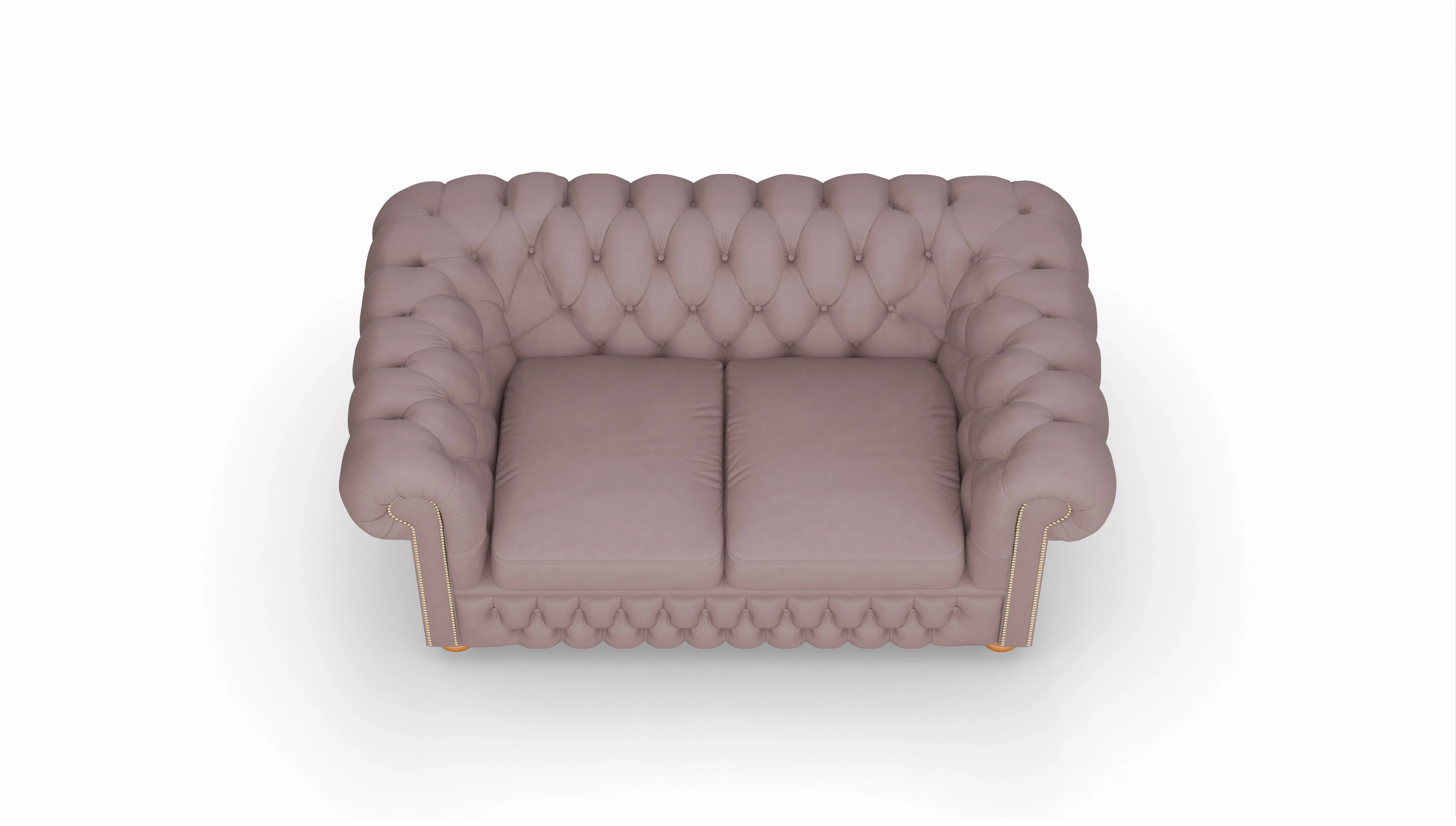 Chesterfield Sofa Oxford Ansicht des Produktes Oxford 2-Sitzer in Leder rot