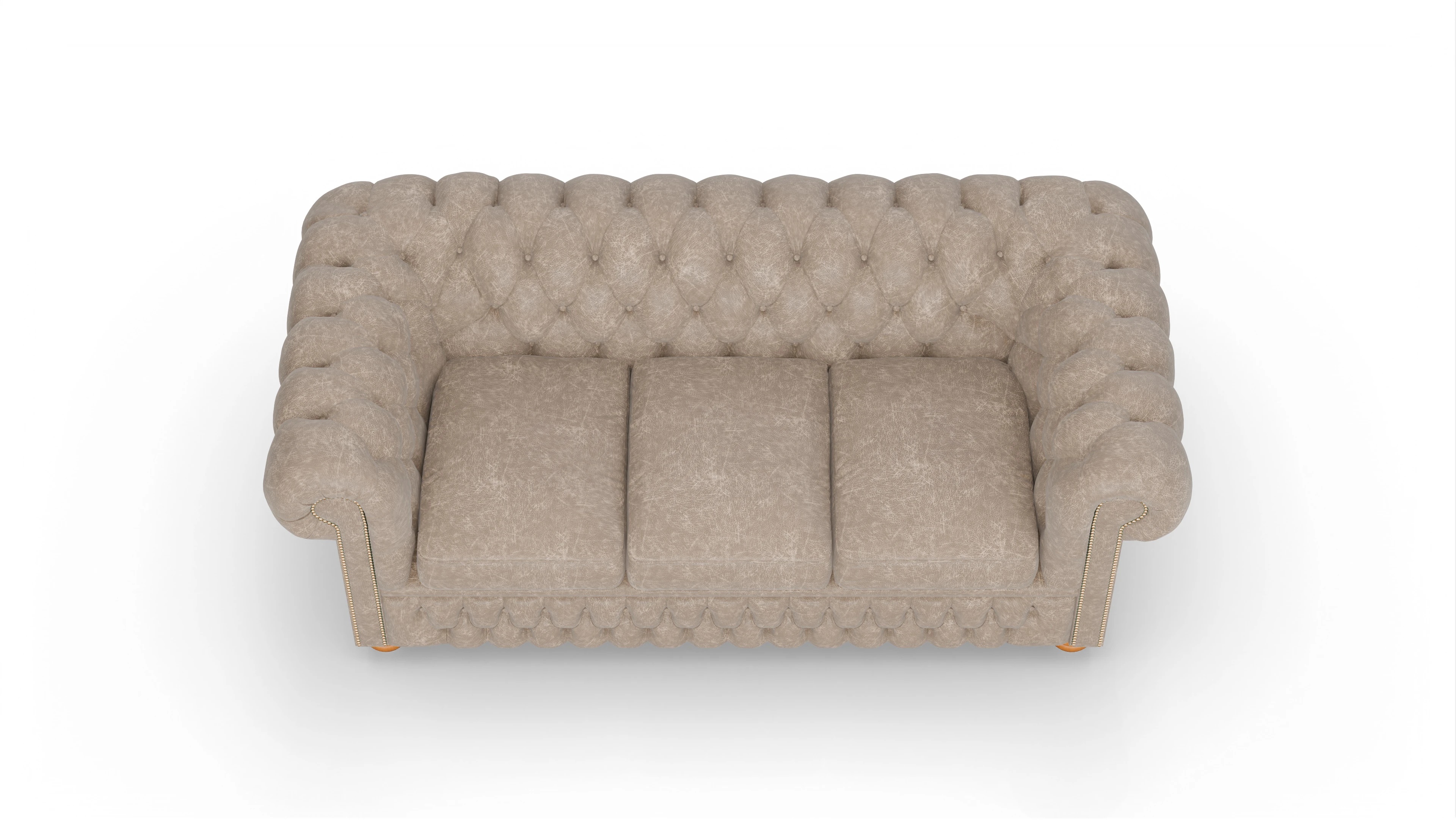 Ansicht des Produktes Oxford 3-Sitzer in Leder beige