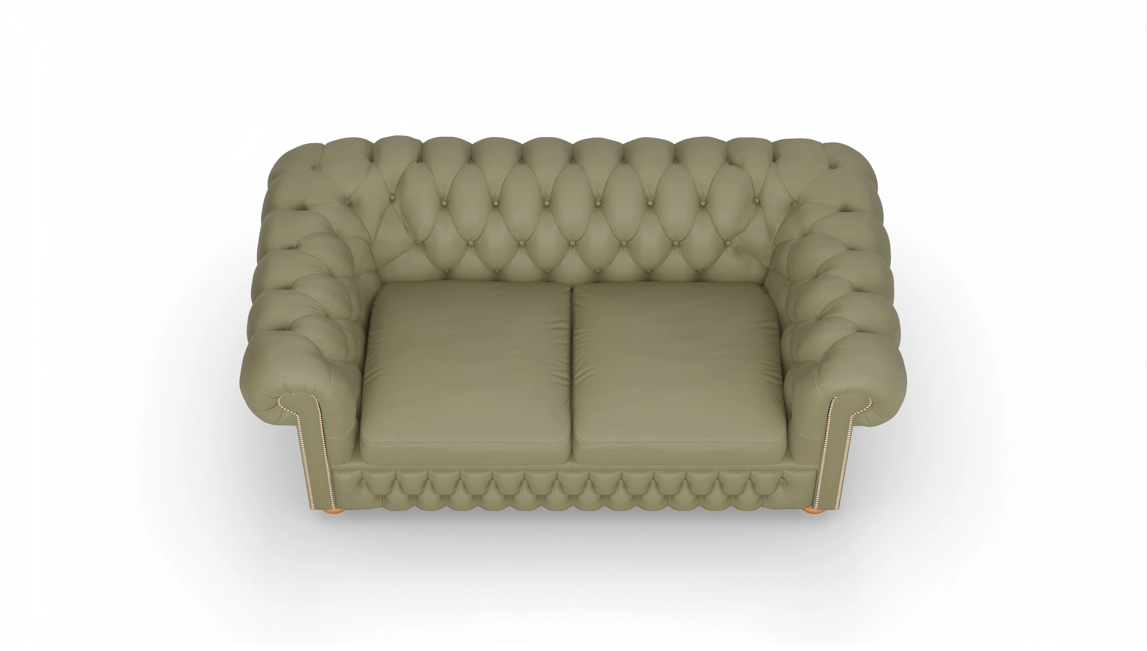 Chesterfield Sofa Oxford Ansicht des Produktes Oxford 2,5-Sitzer in Leder grün