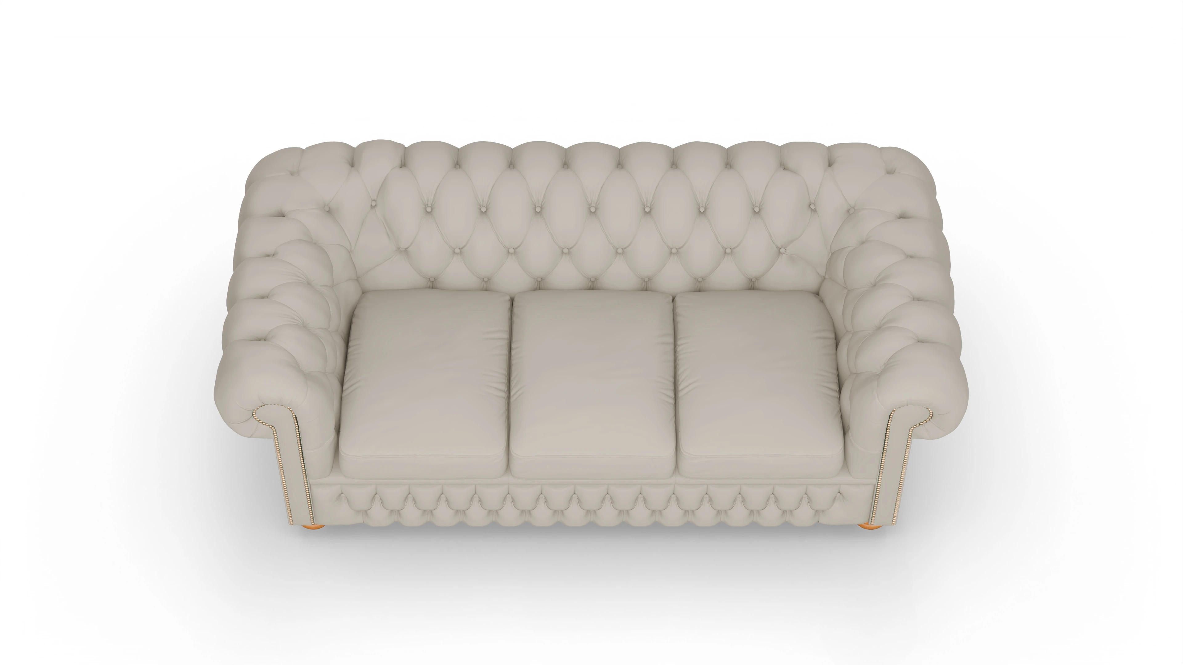 Ansicht des Produktes Oxford 3-Sitzer in Leder weiß