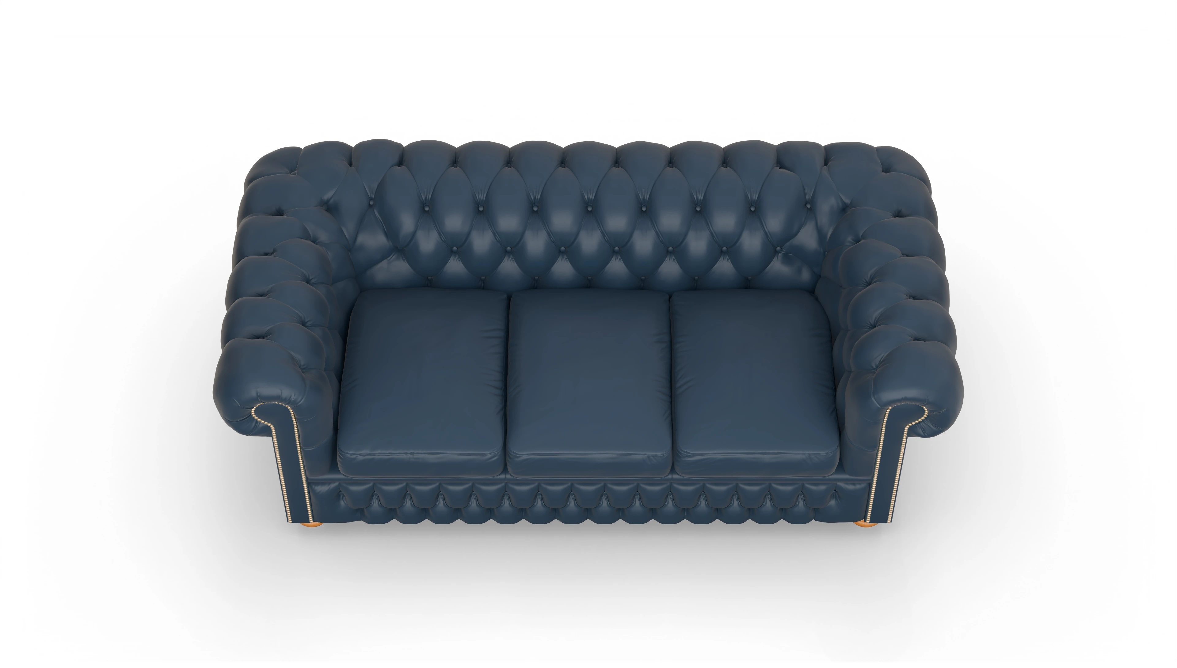 Ansicht des Produktes Oxford 3-Sitzer in Leder blau