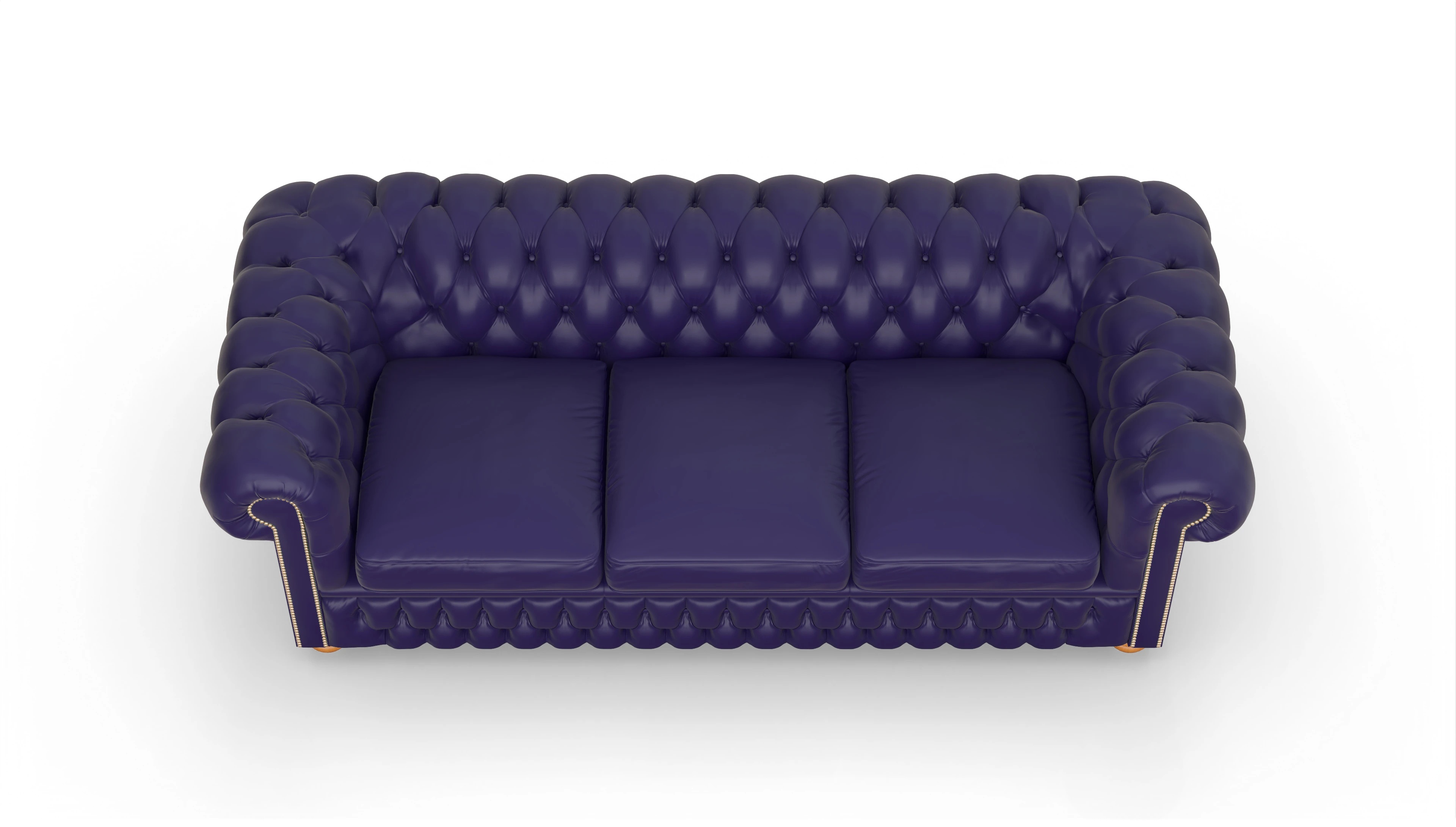 Chesterfield Sofa Oxford Ansicht des Produktes Oxford 3,5-Sitzer in Leder blau