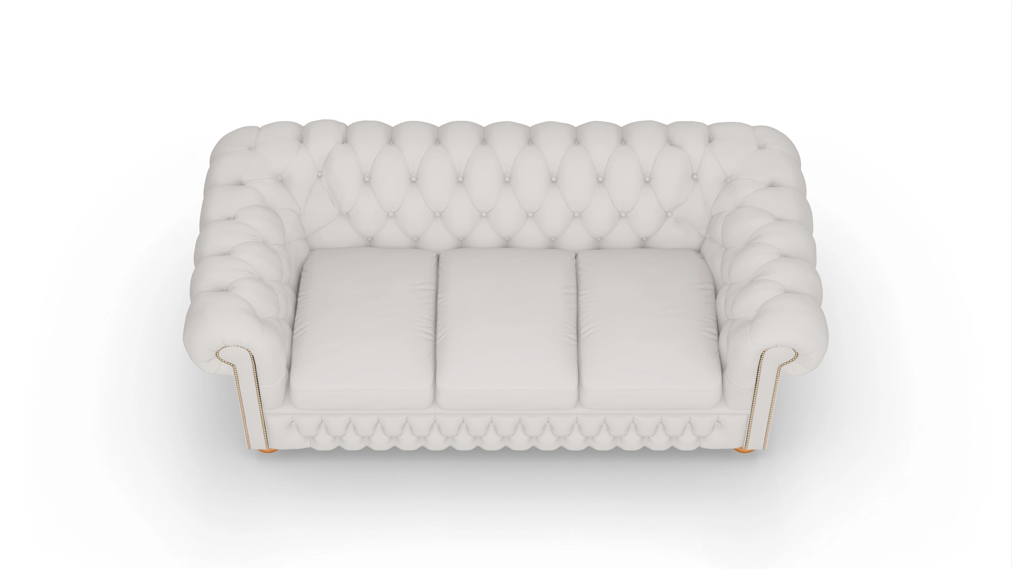 Ansicht des Produktes Oxford 3-Sitzer in Leder weiß