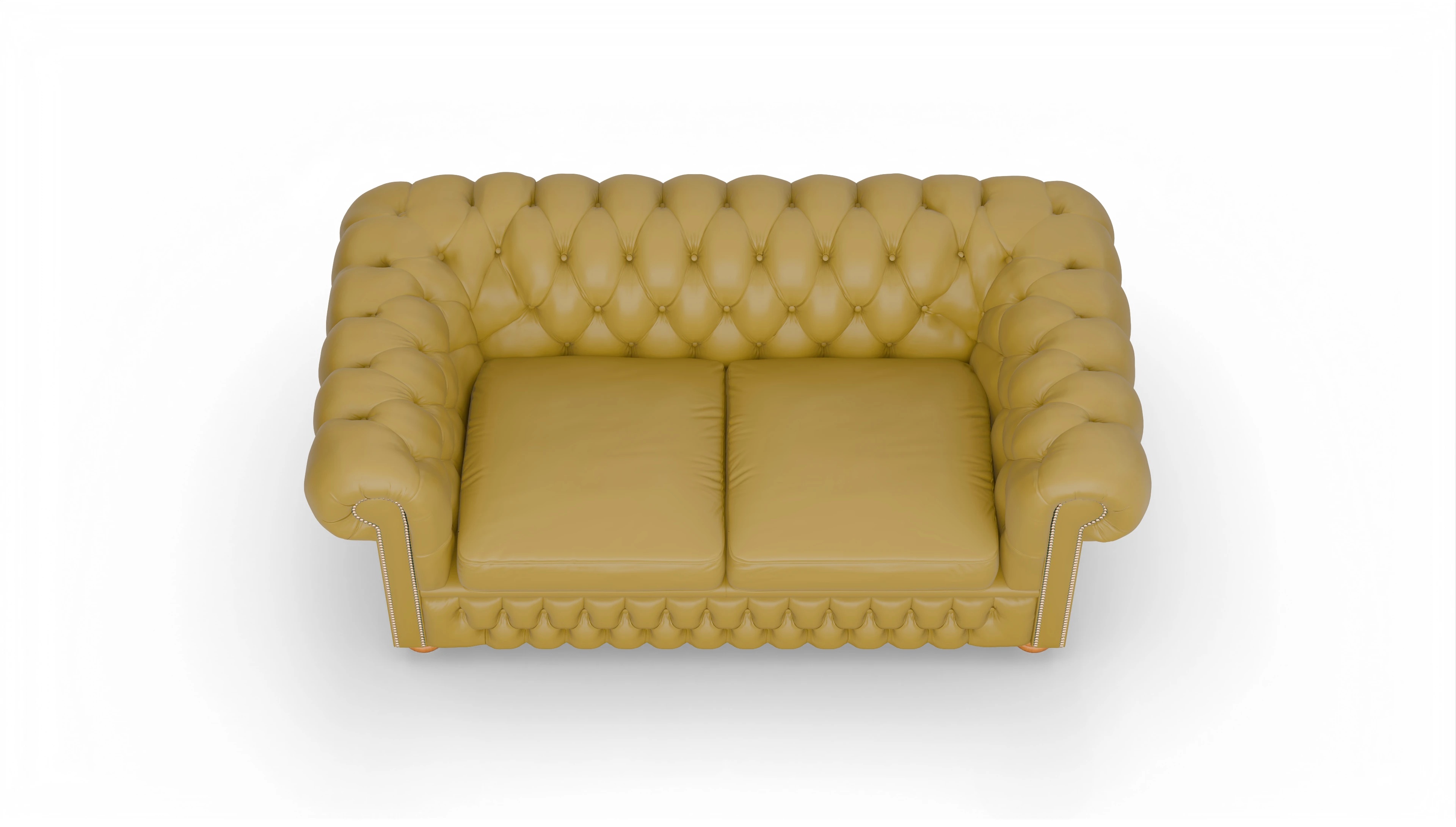 Chesterfield Sofa Oxford Ansicht des Produktes Oxford 2,5-Sitzer in Leder gelb