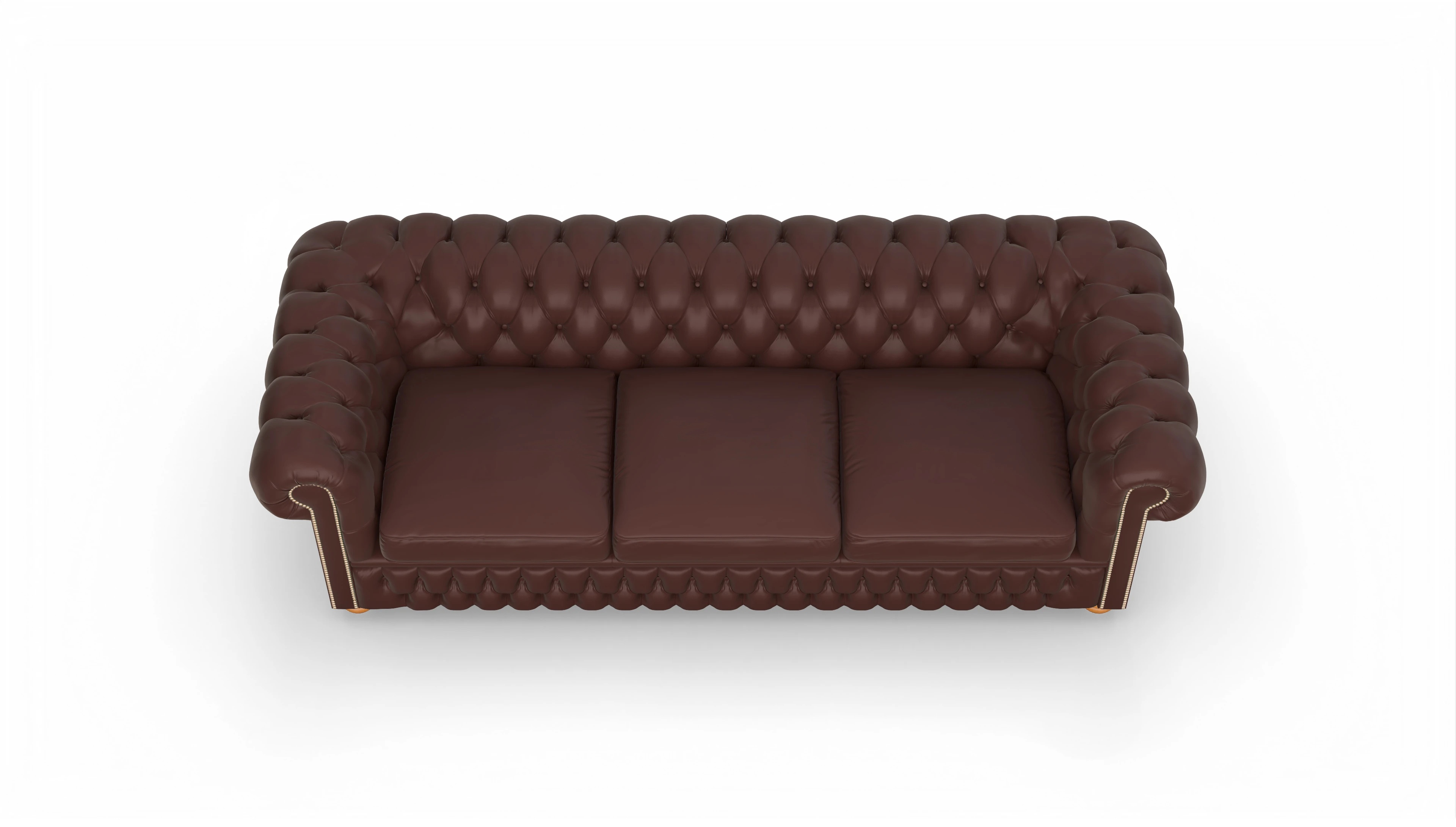 Chesterfield Sofa Oxford Ansicht des Produktes Oxford 4-Sitzer in Leder braun