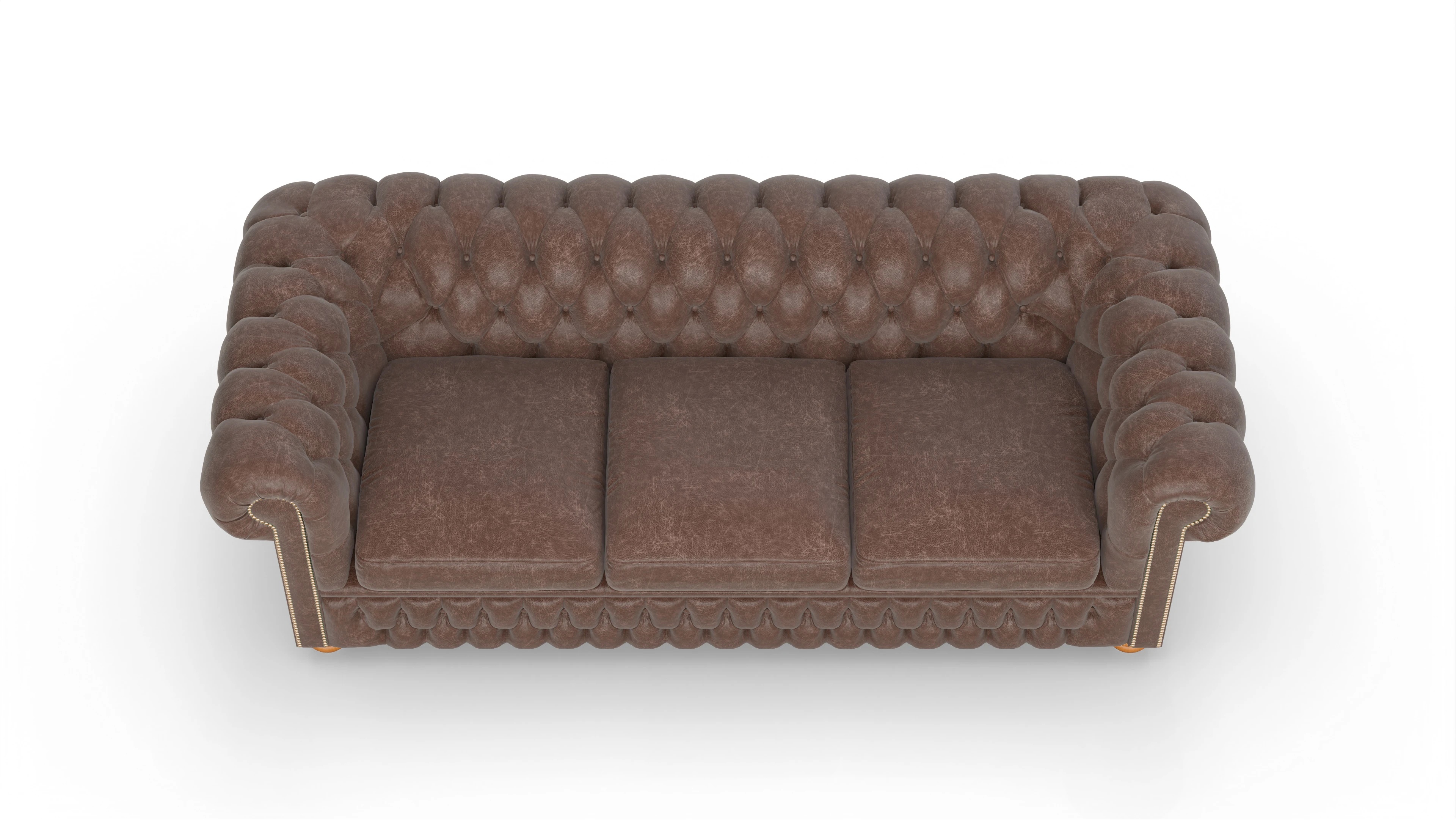 Chesterfield Sofa Oxford Ansicht des Produktes Oxford 3,5-Sitzer in Leder braun