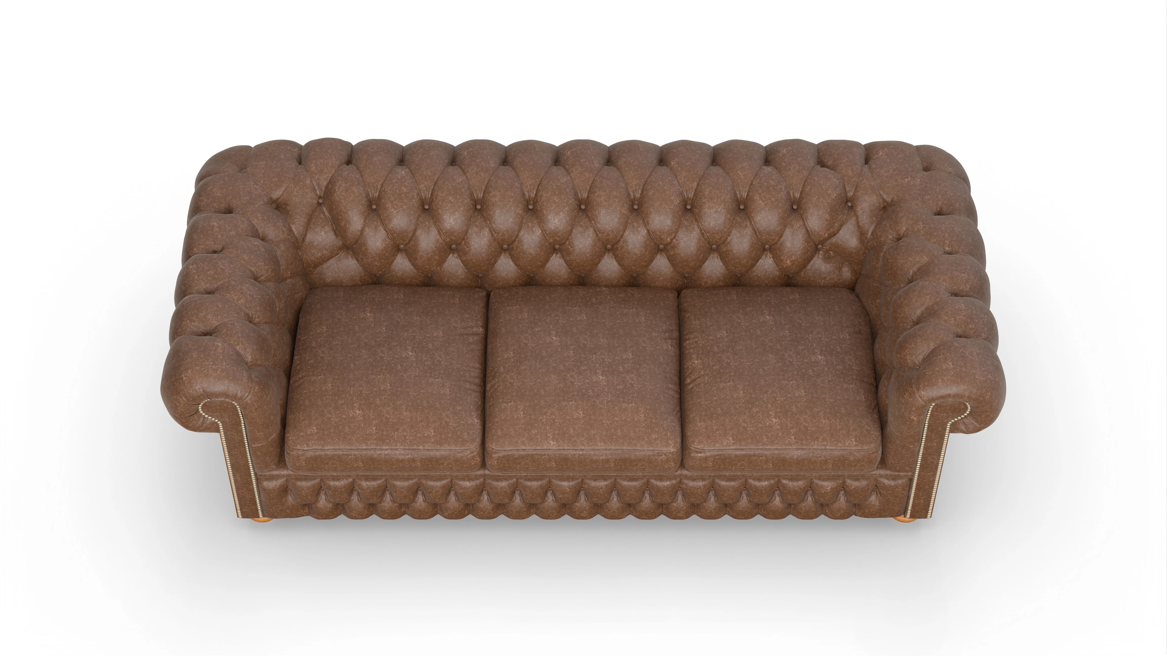 Chesterfield Sofa Oxford Ansicht des Produktes Oxford 3,5-Sitzer in Leder braun