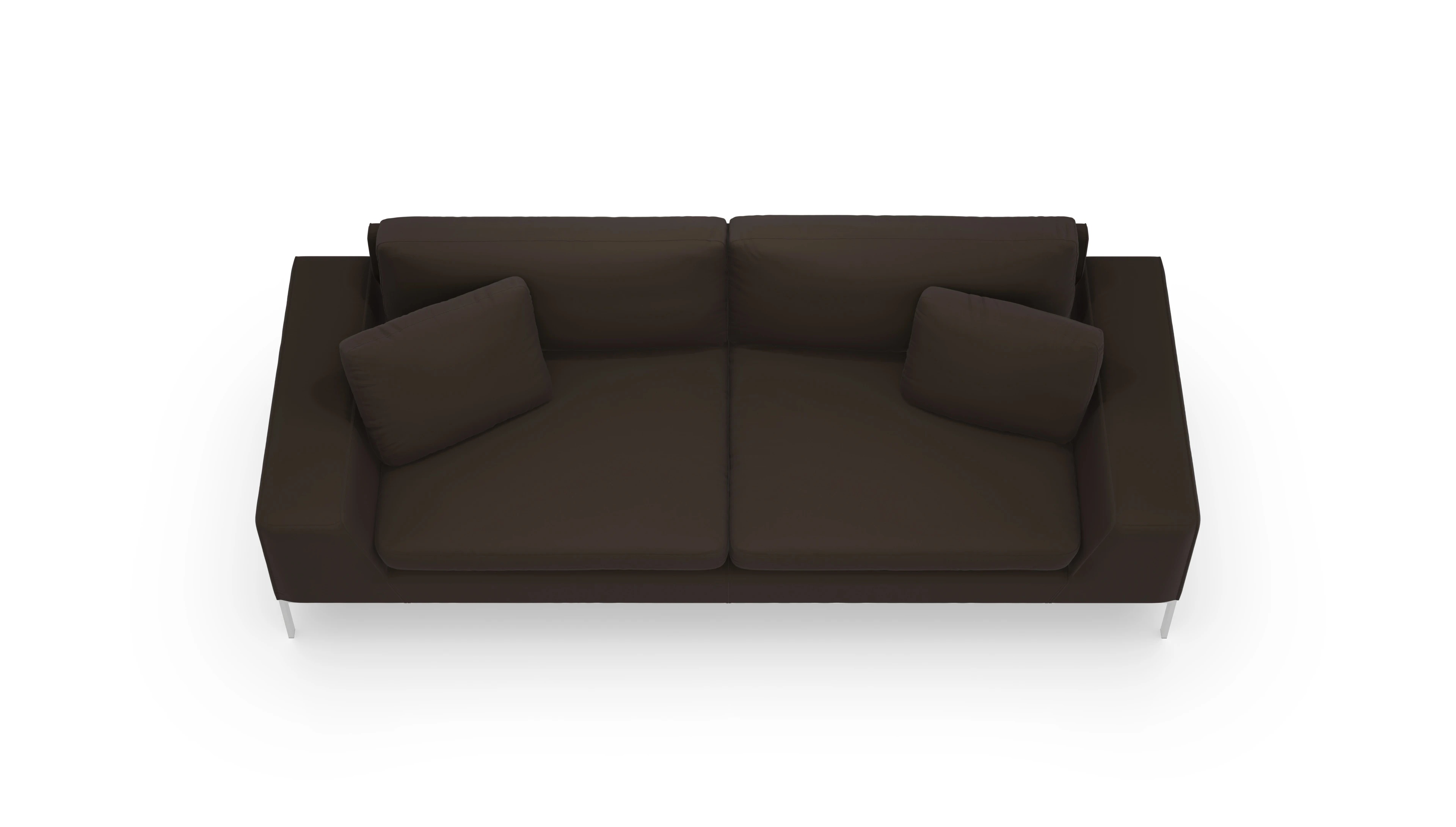 Helgesen Ledersofa Ansicht des Produktes Helgesen 3-Sitzer in Leder braun