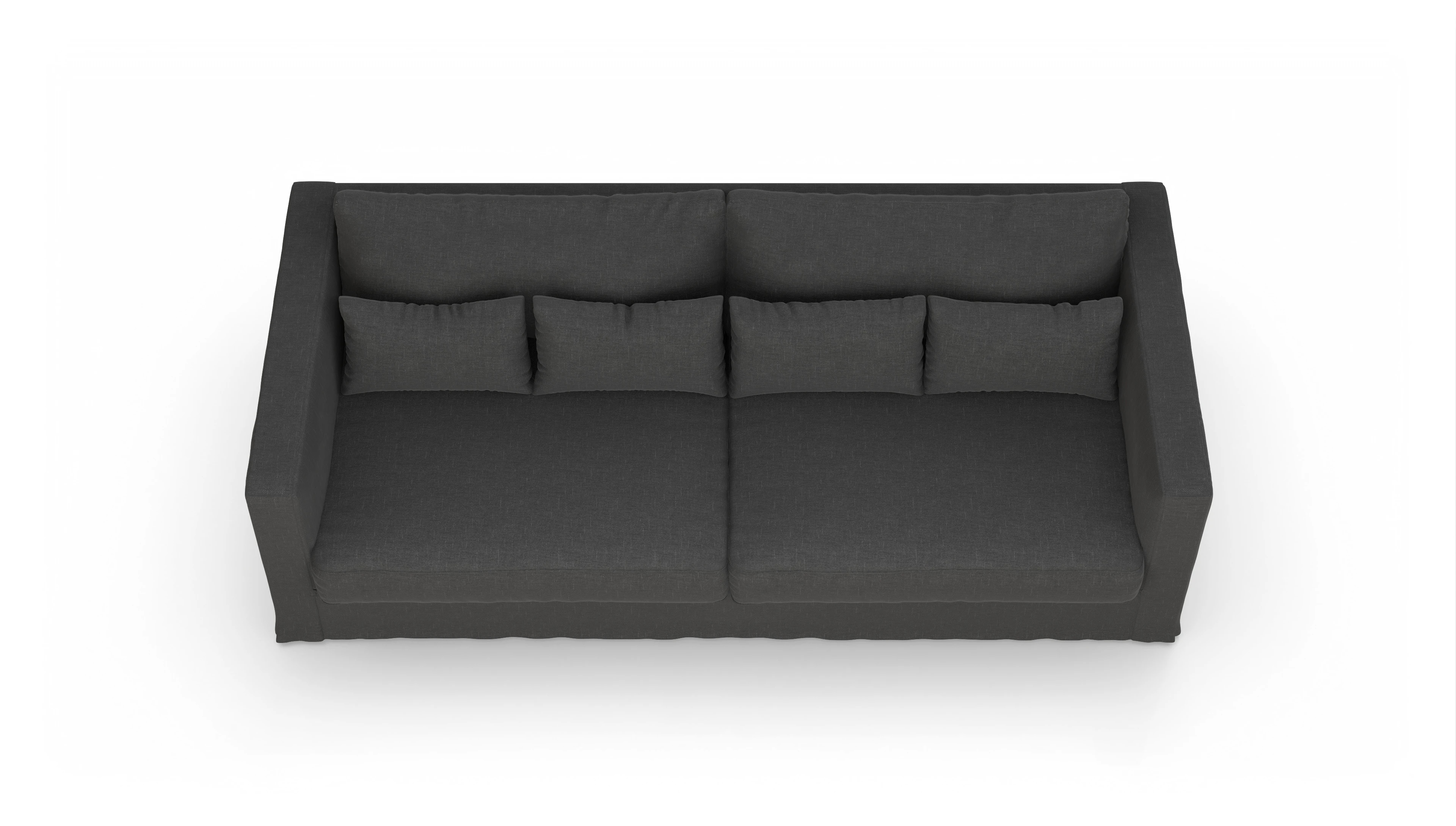 Brogger Hussen-Sofa Ansicht des Produktes Brogger 3-Sitzer in Stoff grau