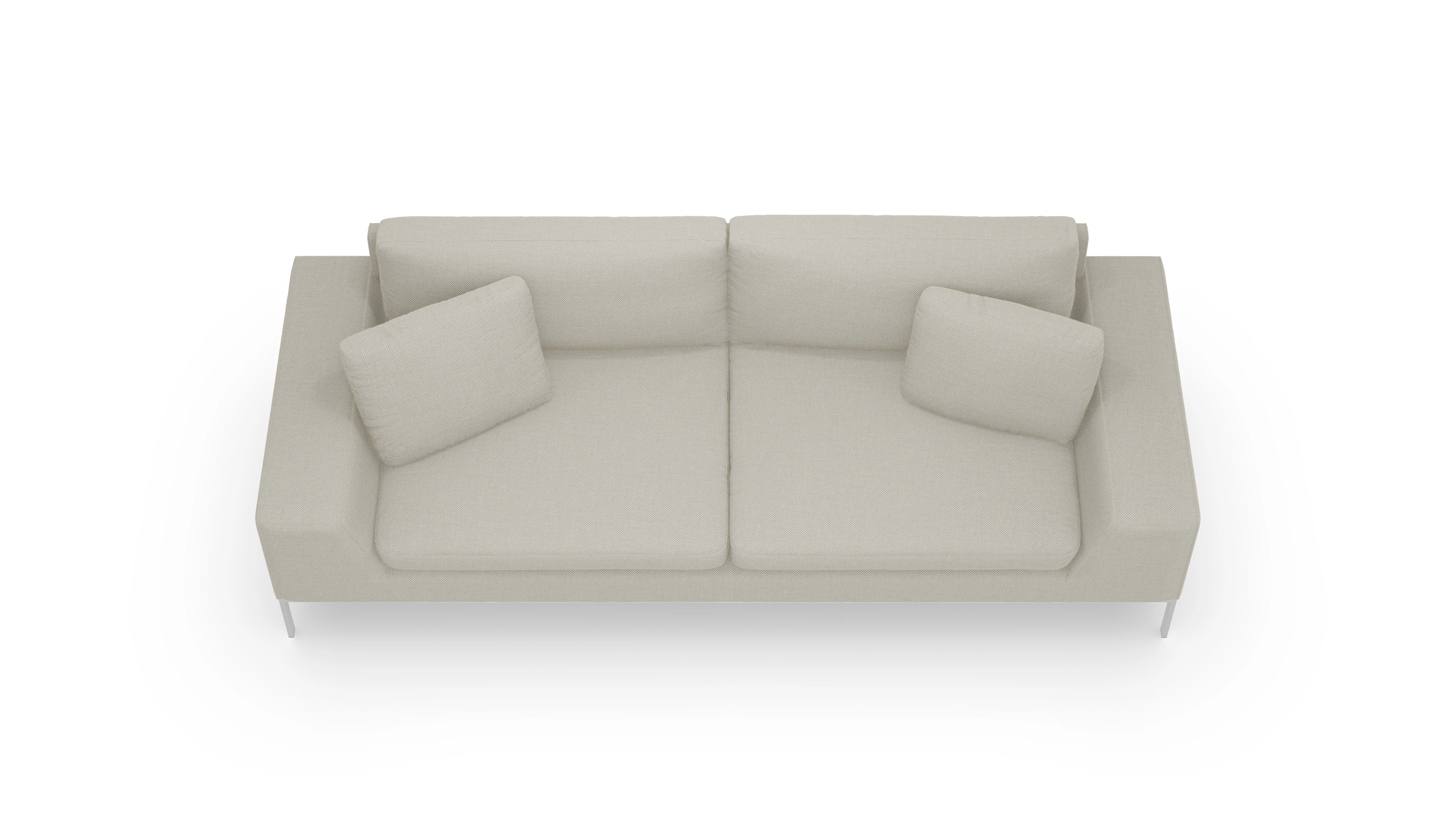 Designer-Sofa Helgesen in Stoff Ansicht des Produktes Helgesen 3-Sitzer in Stoff weiß