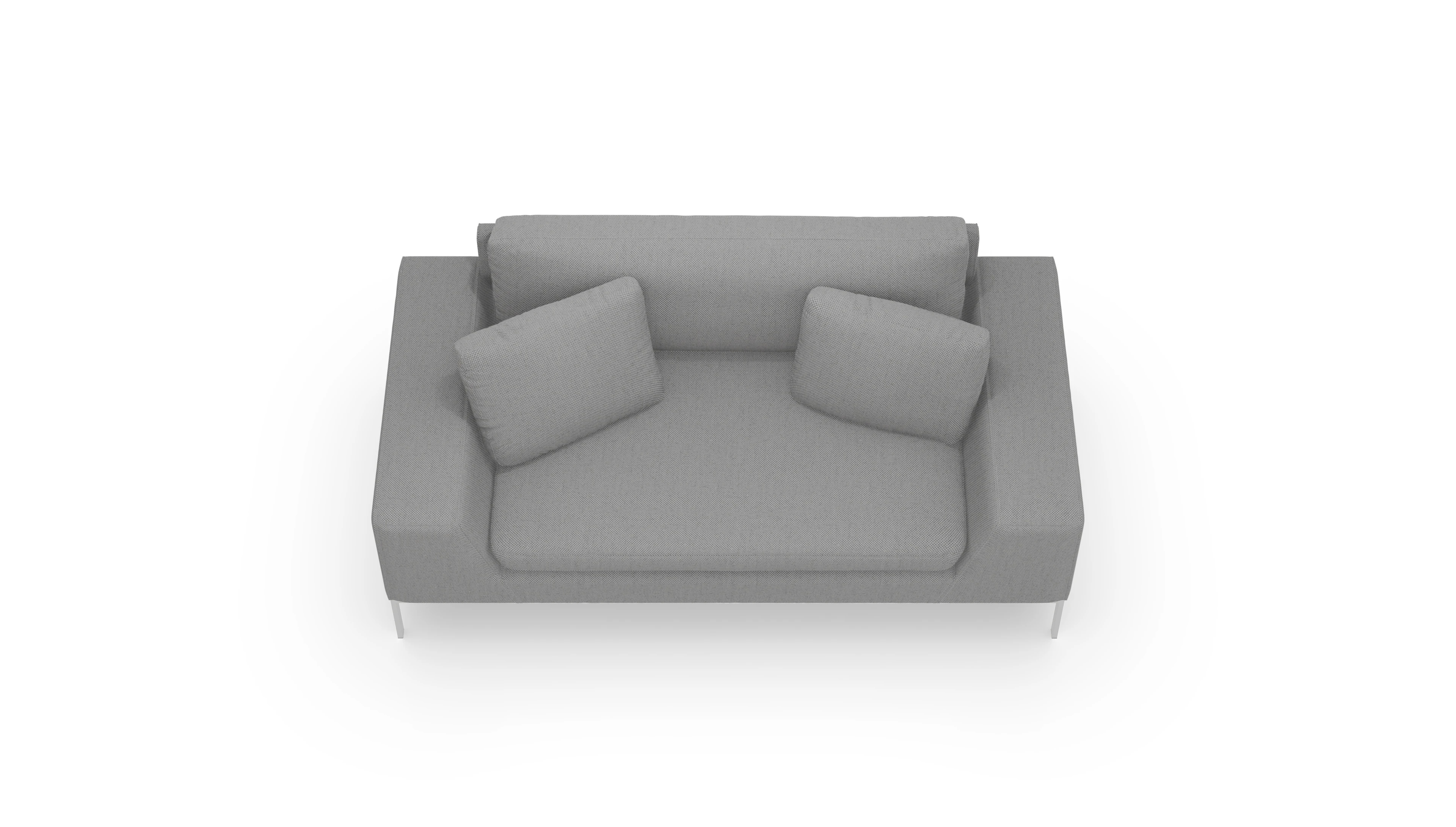 Designer-Sofa Helgesen in Stoff Ansicht des Produktes Helgesen 2-Sitzer in Stoff grau
