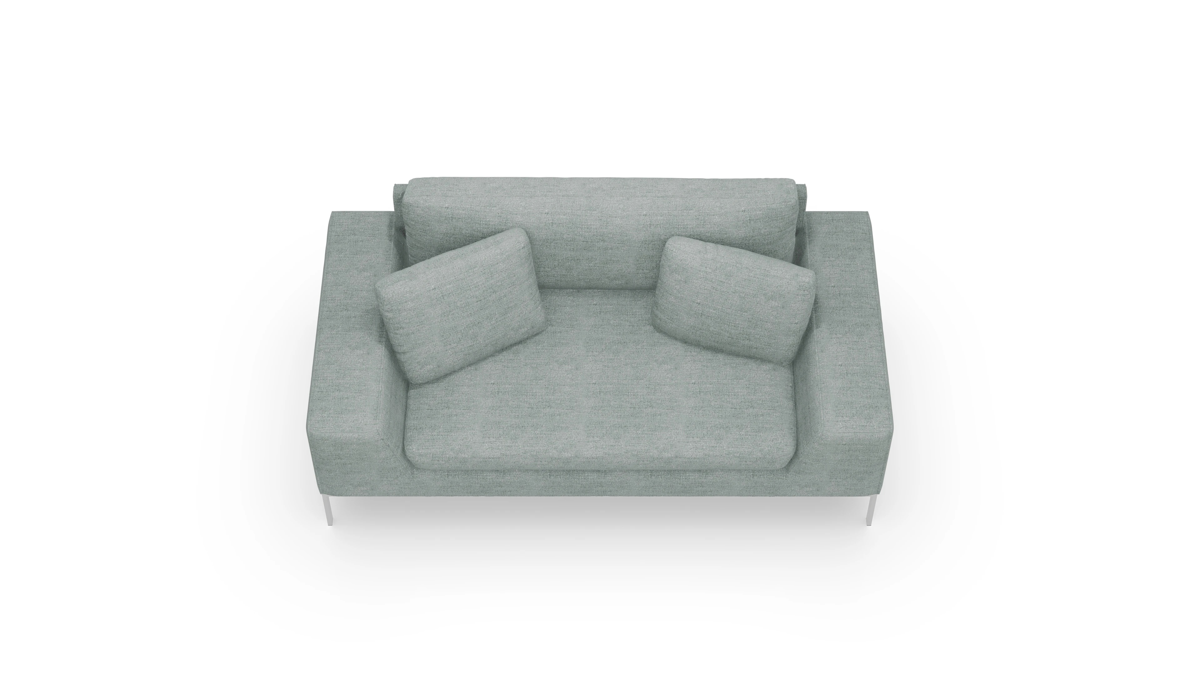 Designer-Sofa Helgesen in Stoff Ansicht des Produktes Helgesen 2-Sitzer in Stoff grün