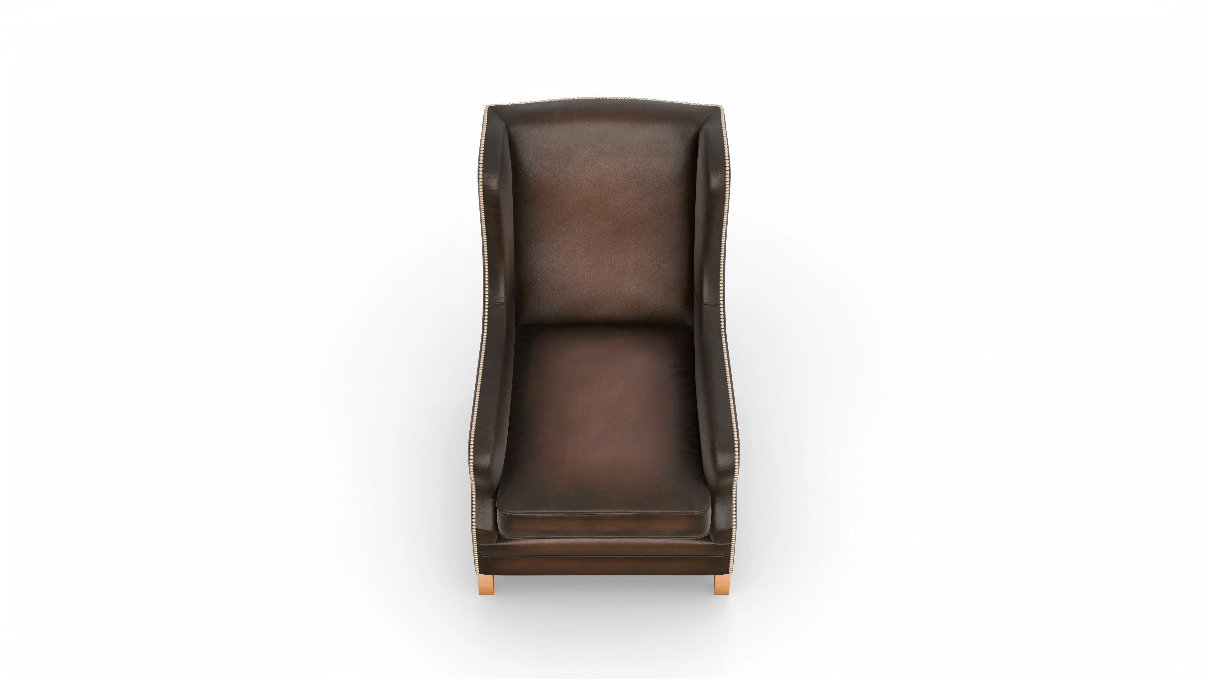 Gatsby Leder-Ohrensessel Ansicht des Produktes Gatsby Sessel in Leder braun