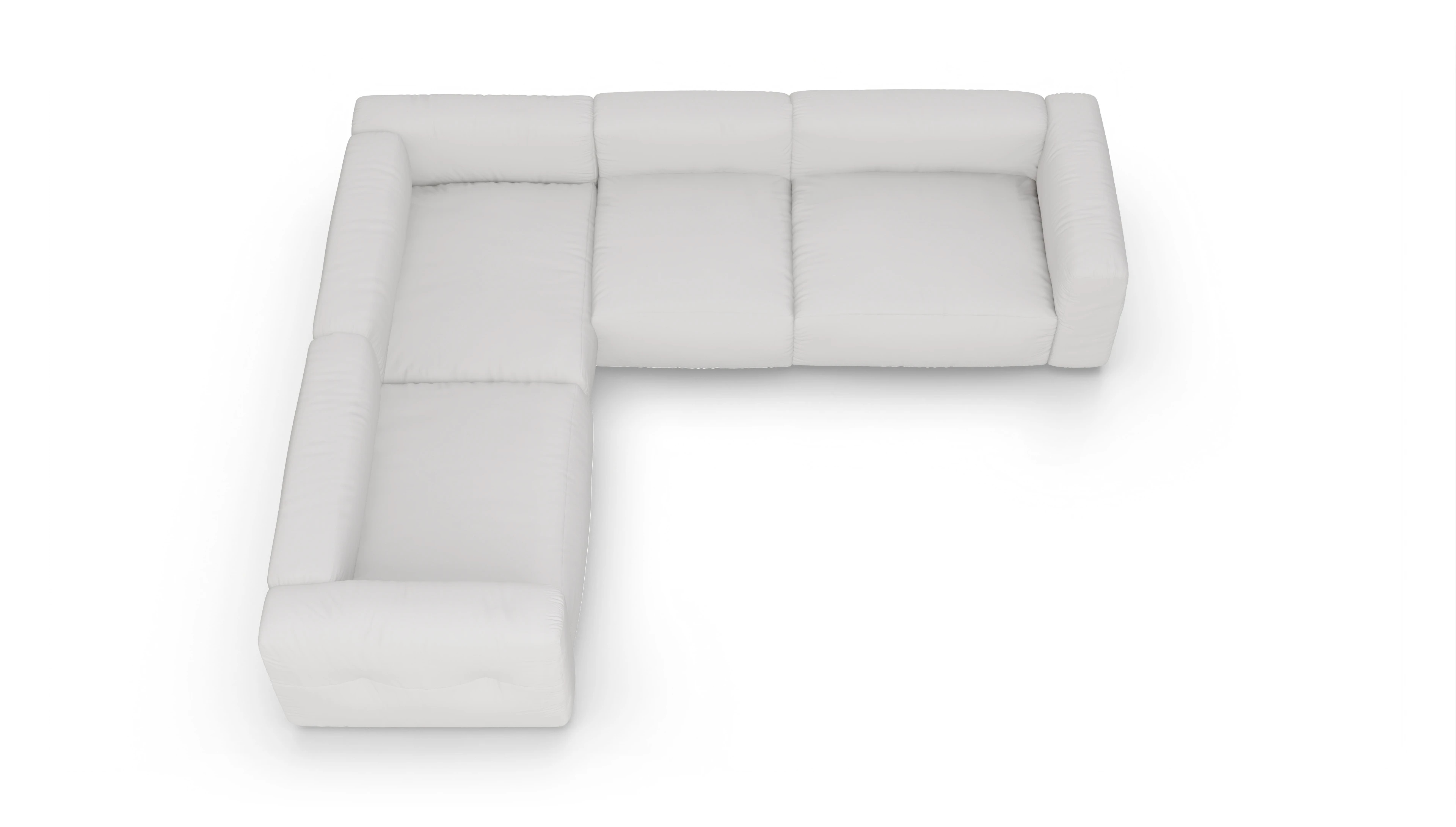 Ansicht des Produktes Molin Ecksofa Links in Leder weiß