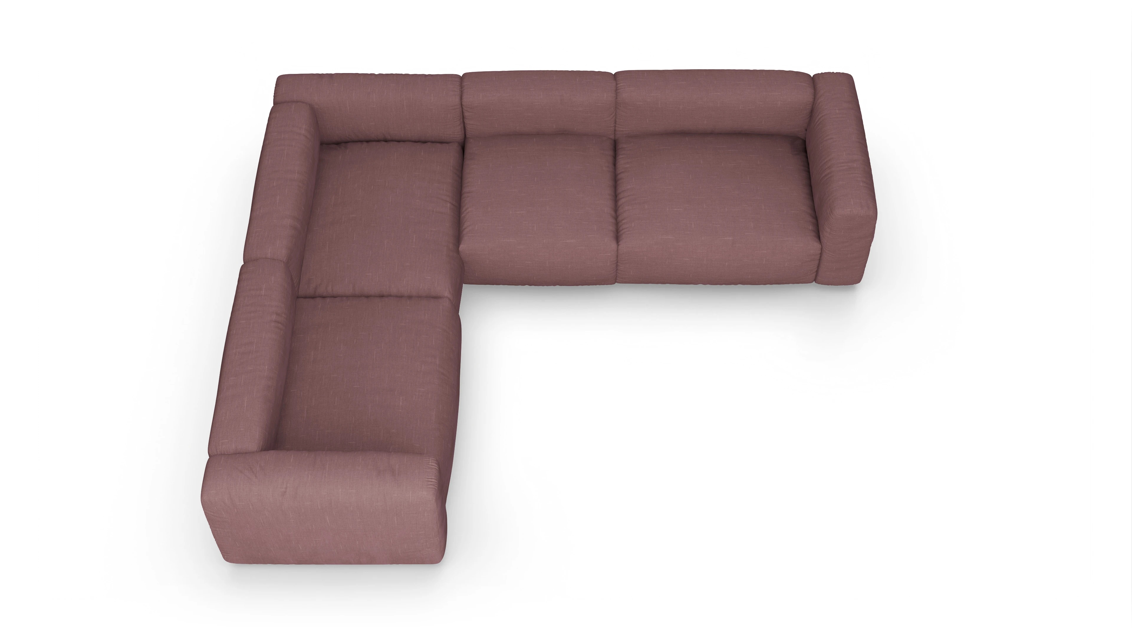 Ansicht des Produktes Molin Ecksofa Links in Stoff rot