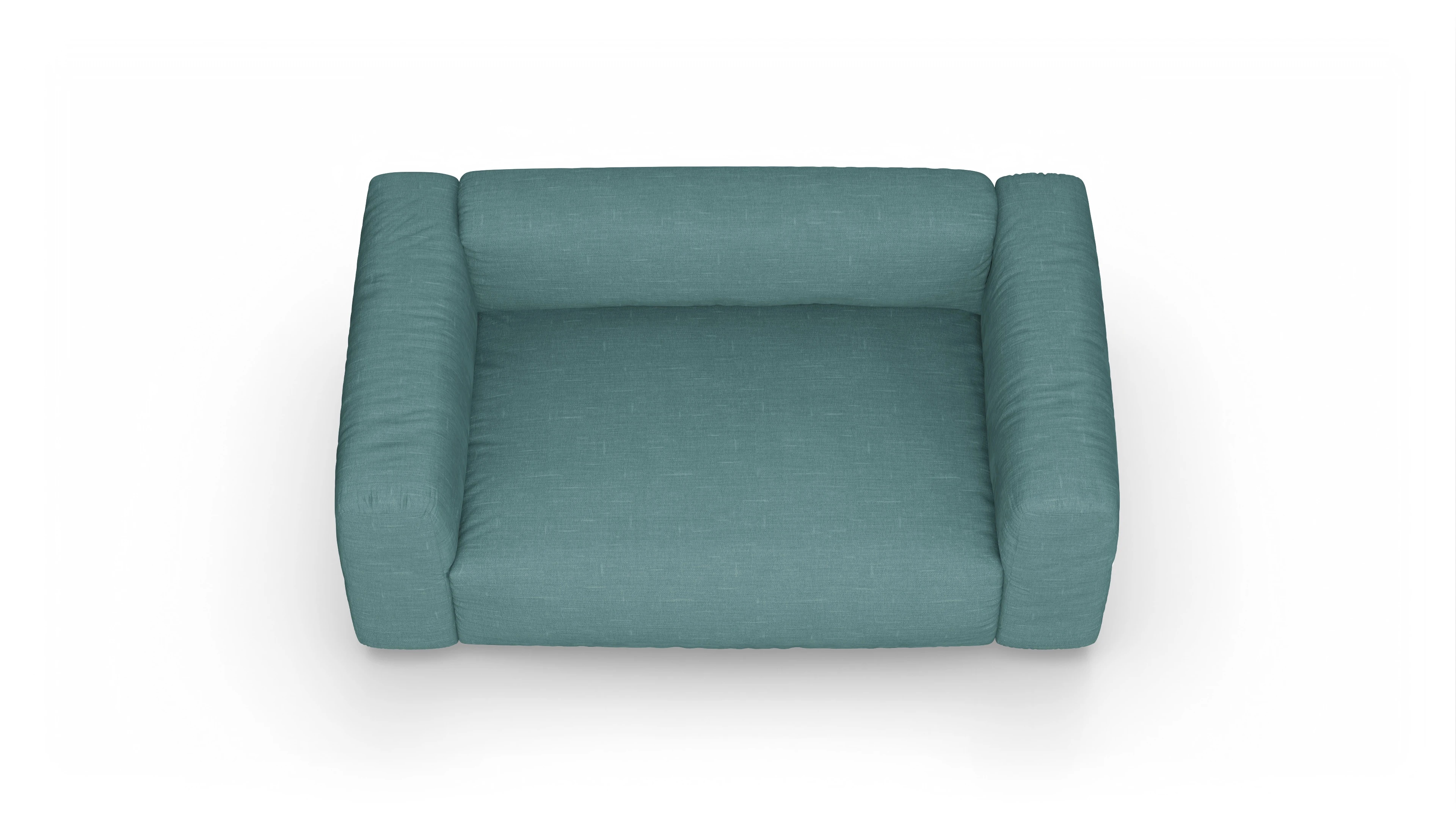 Design-Sofa Molin Ansicht des Produktes Molin 2-Sitzer in Stoff grün