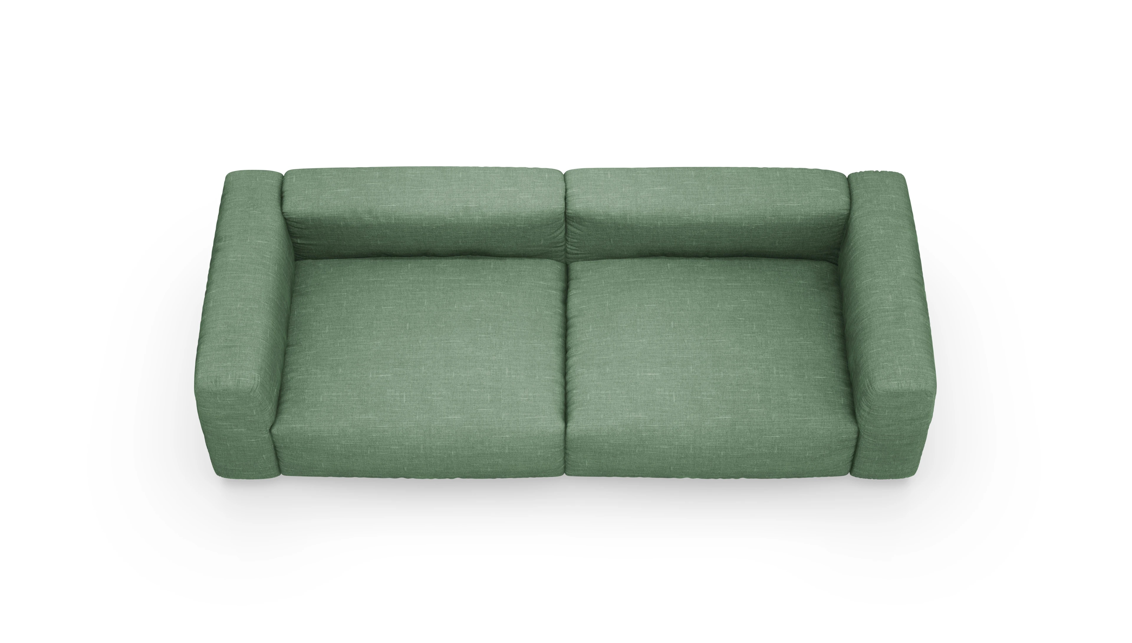 Design-Sofa Molin Ansicht des Produktes Molin 3-Sitzer in Stoff grün
