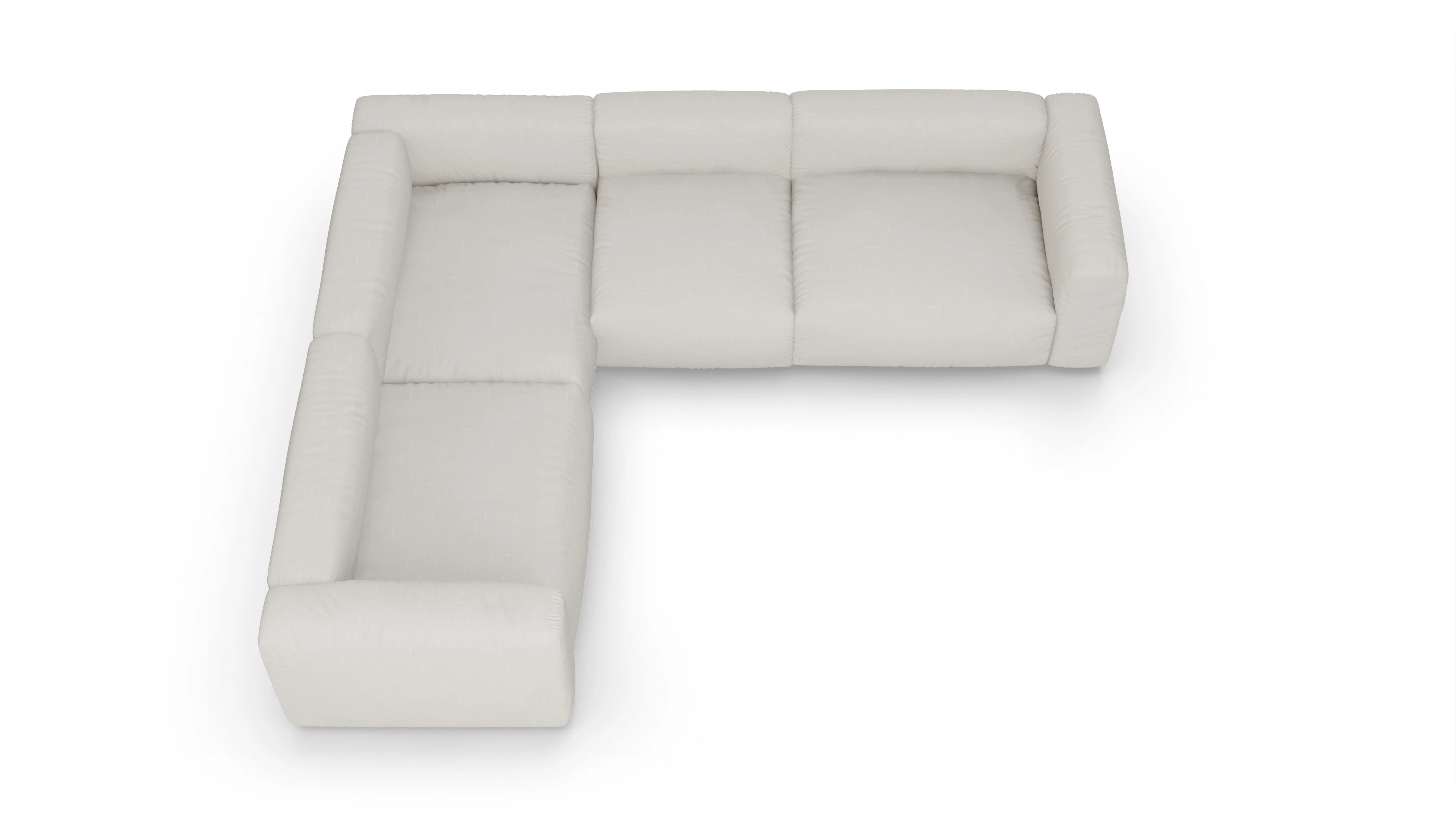 Ansicht des Produktes Molin Ecksofa Links in Stoff weiß