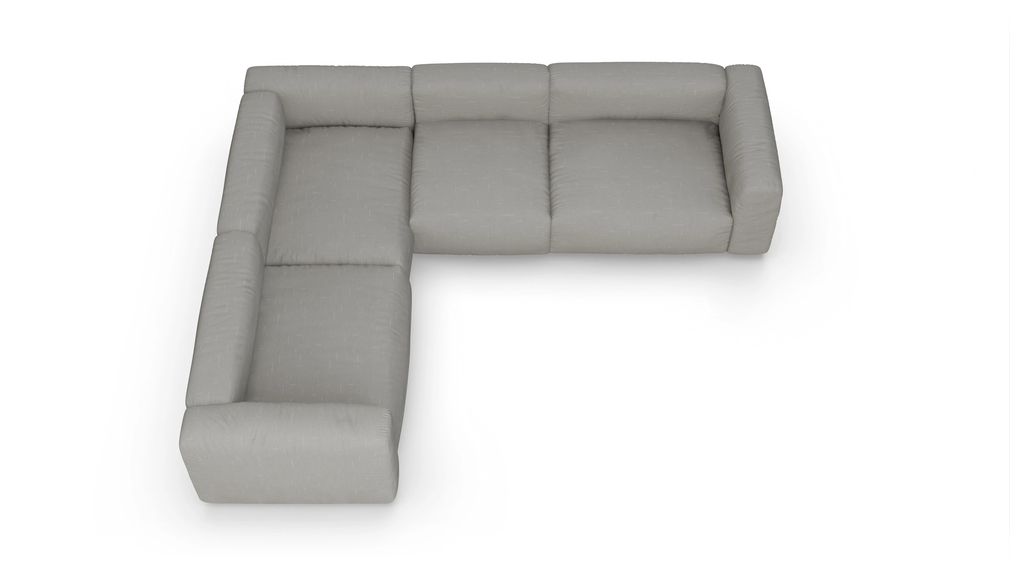 Ansicht des Produktes Molin Ecksofa Links in Stoff grau