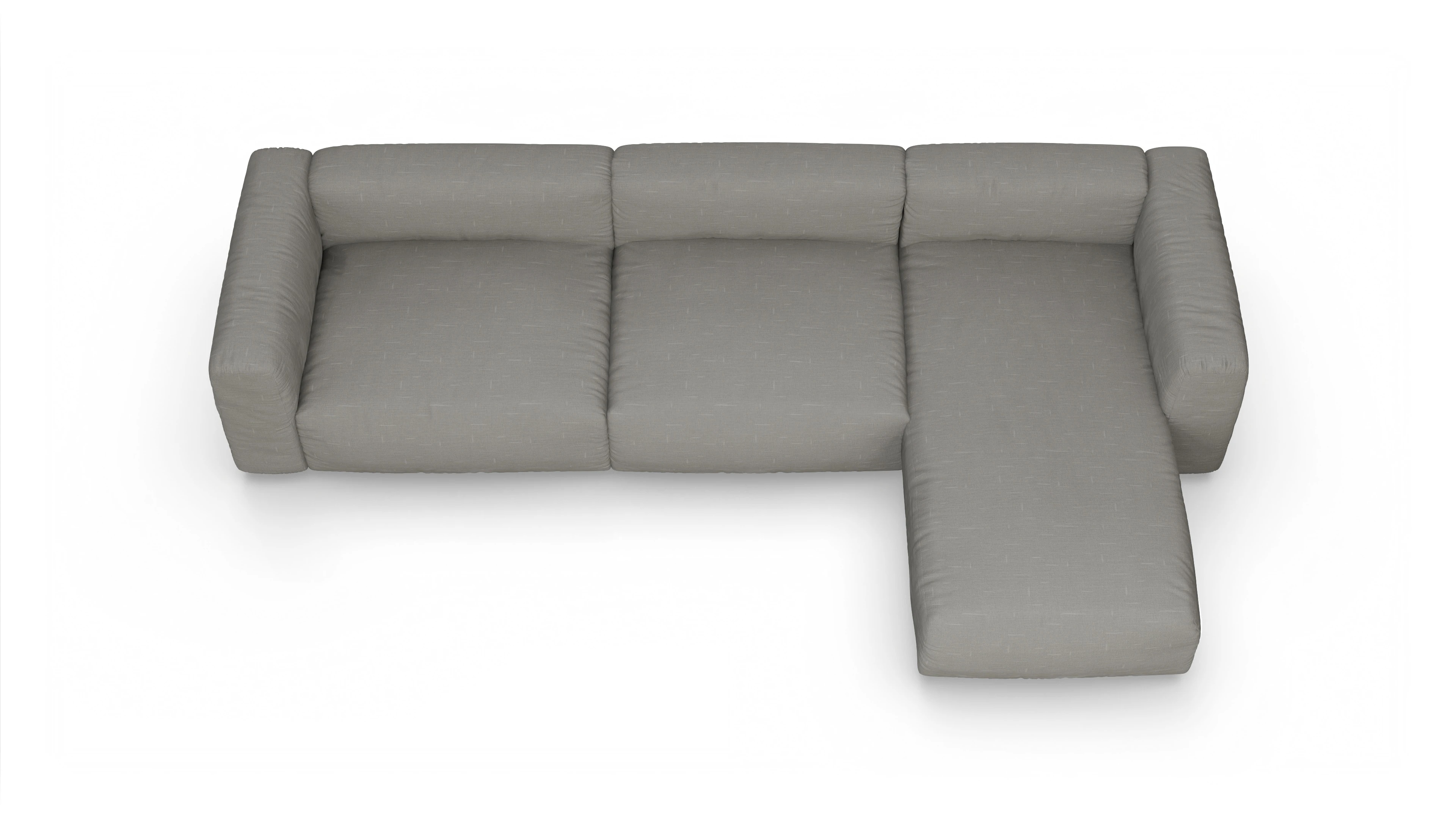 Ansicht des Produktes Molin Sofa mit Rec rechts in Stoff grau