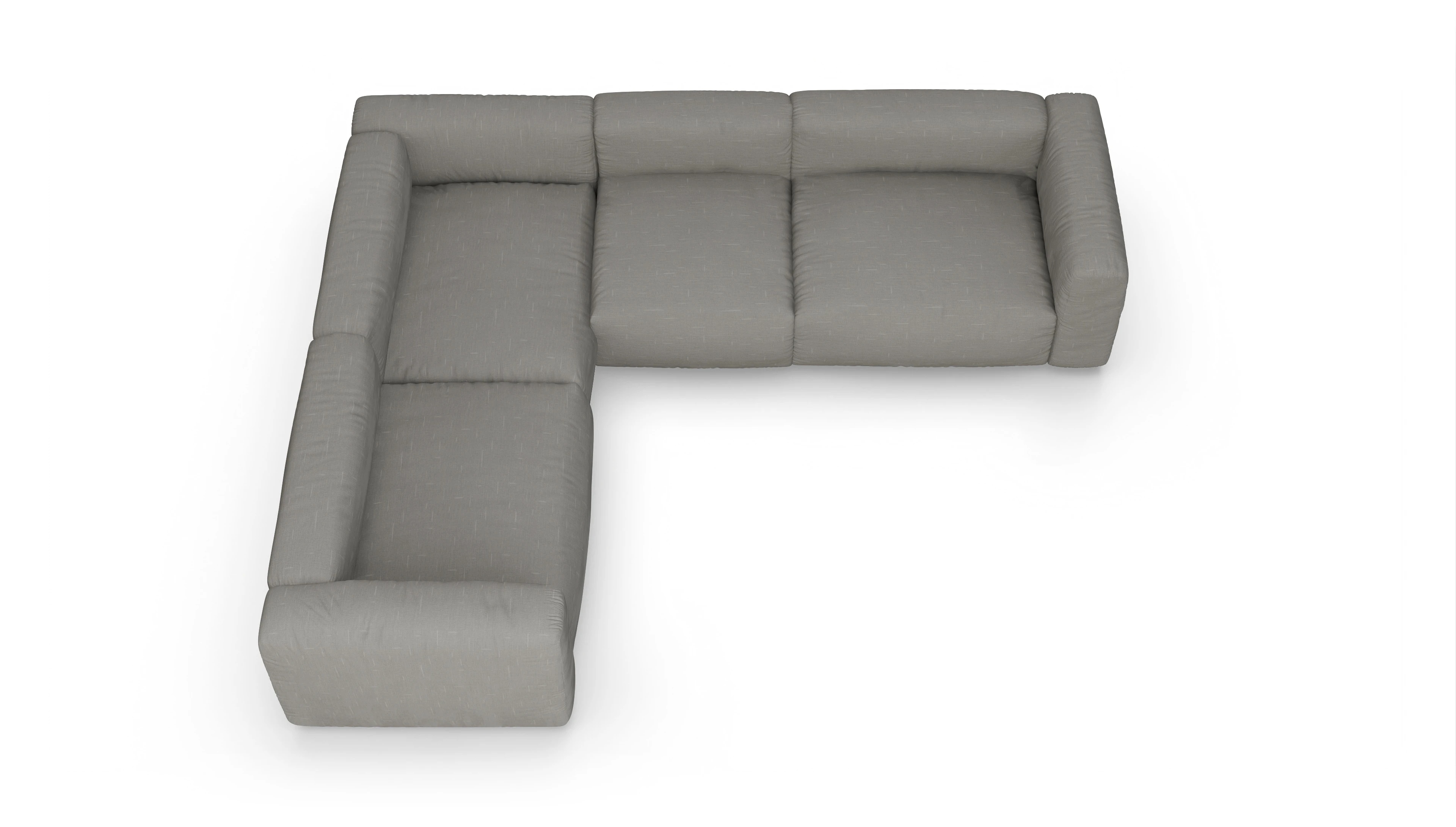 Ansicht des Produktes Molin Ecksofa Links in Stoff grau