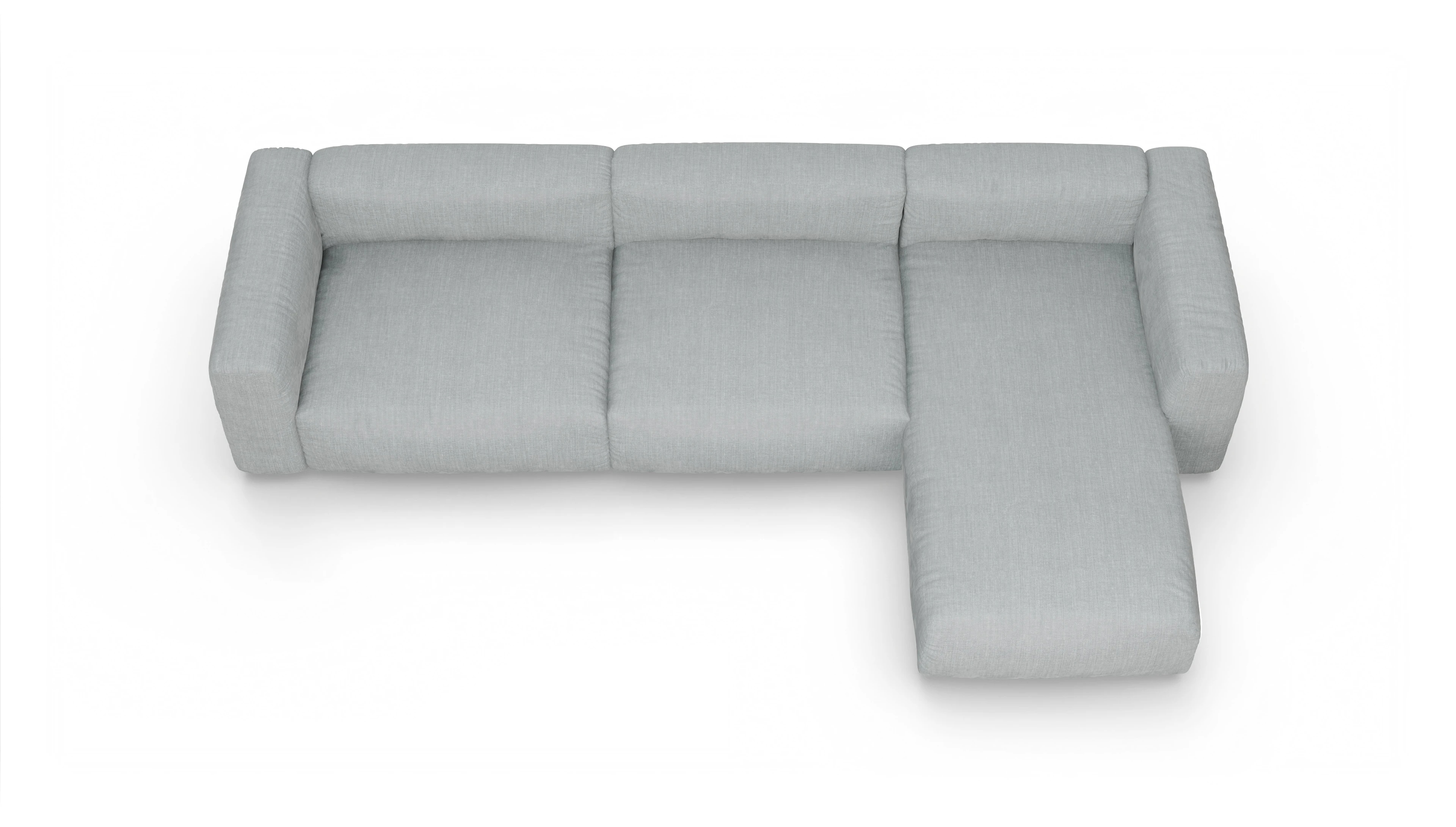 Ansicht des Produktes Molin Sofa mit Rec rechts in Stoff grau