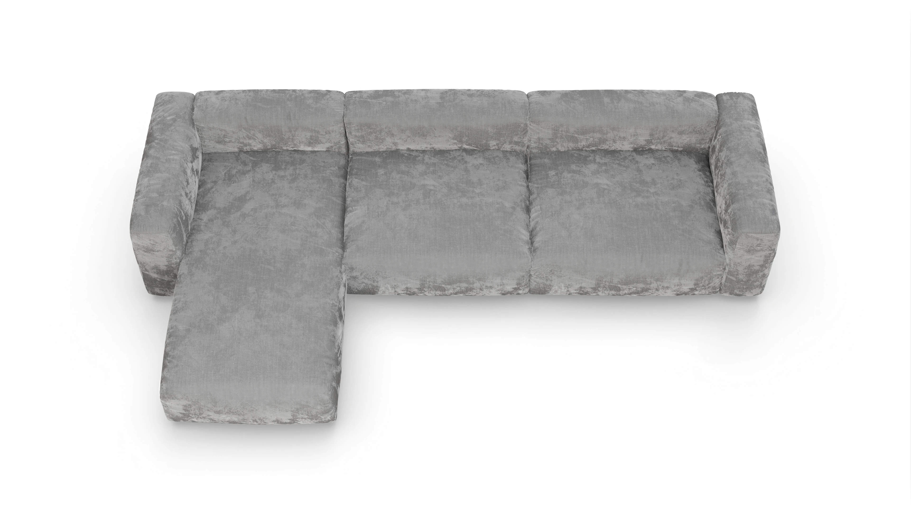 Ansicht des Produktes Molin Sofa mit Rec links in Stoff grau