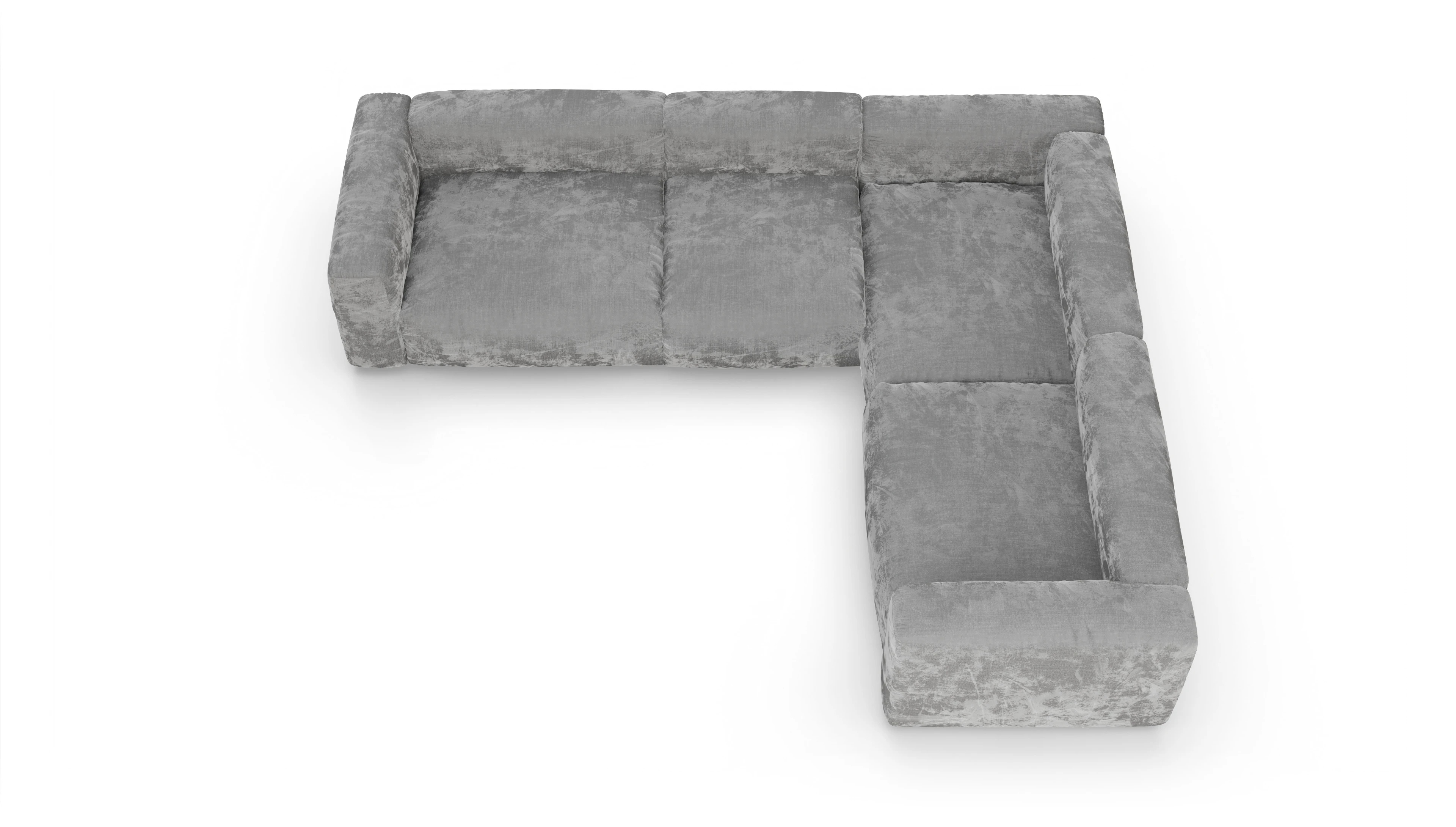 Ansicht des Produktes Molin Ecksofa Rechts in Stoff grau