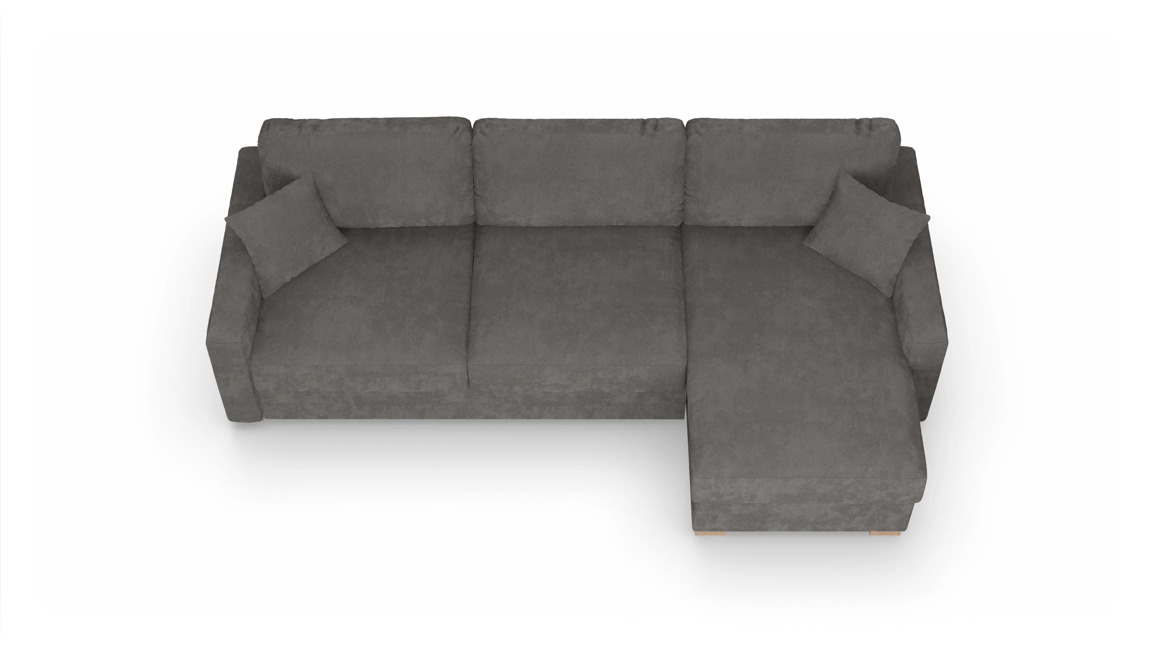 Ansicht des Produktes Christensen Sofa mit Rec rechts in Stoff grau
