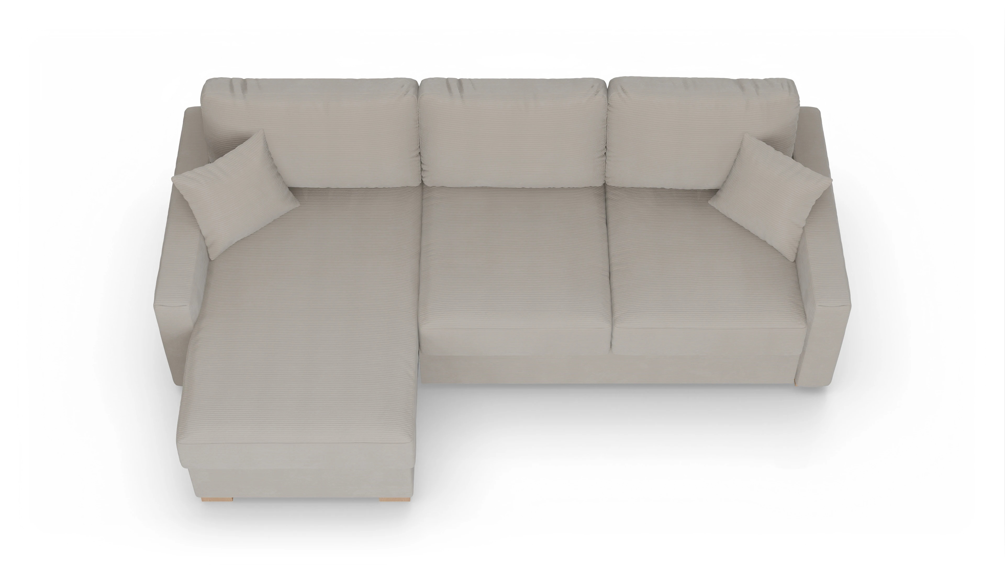 Ansicht des Produktes Christensen Sofa mit Rec links in Cord grau