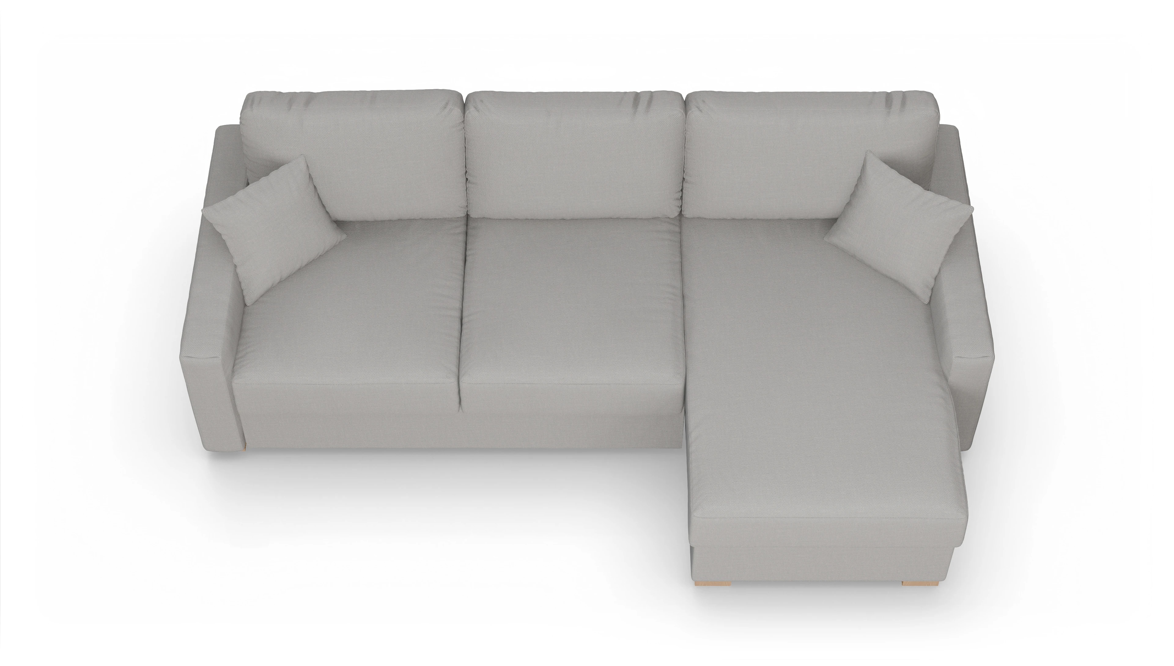 Ansicht des Produktes Christensen Sofa mit Rec rechts in Stoff grau