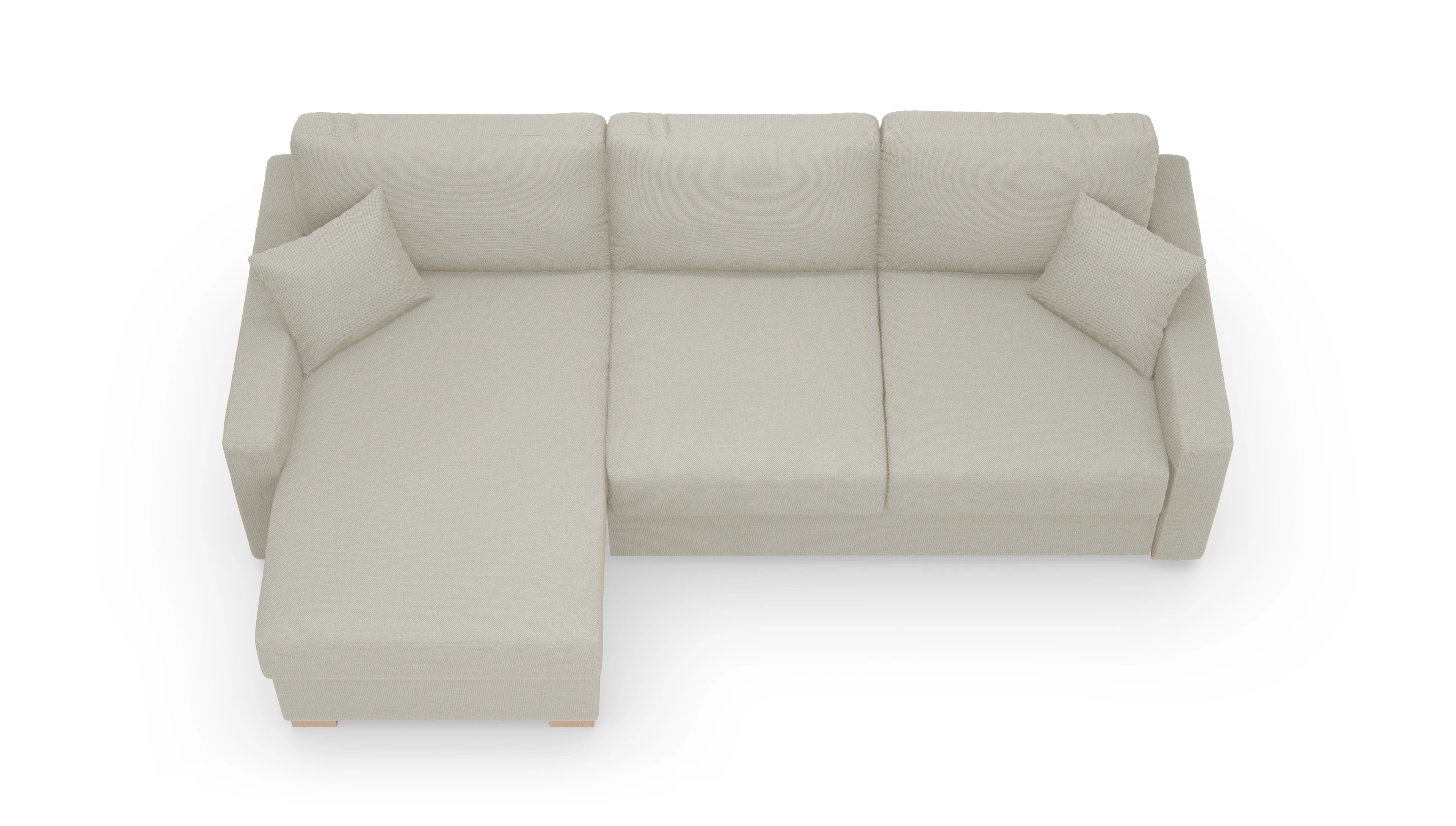 Ansicht des Produktes Christensen Sofa mit Rec links in Stoff weiß
