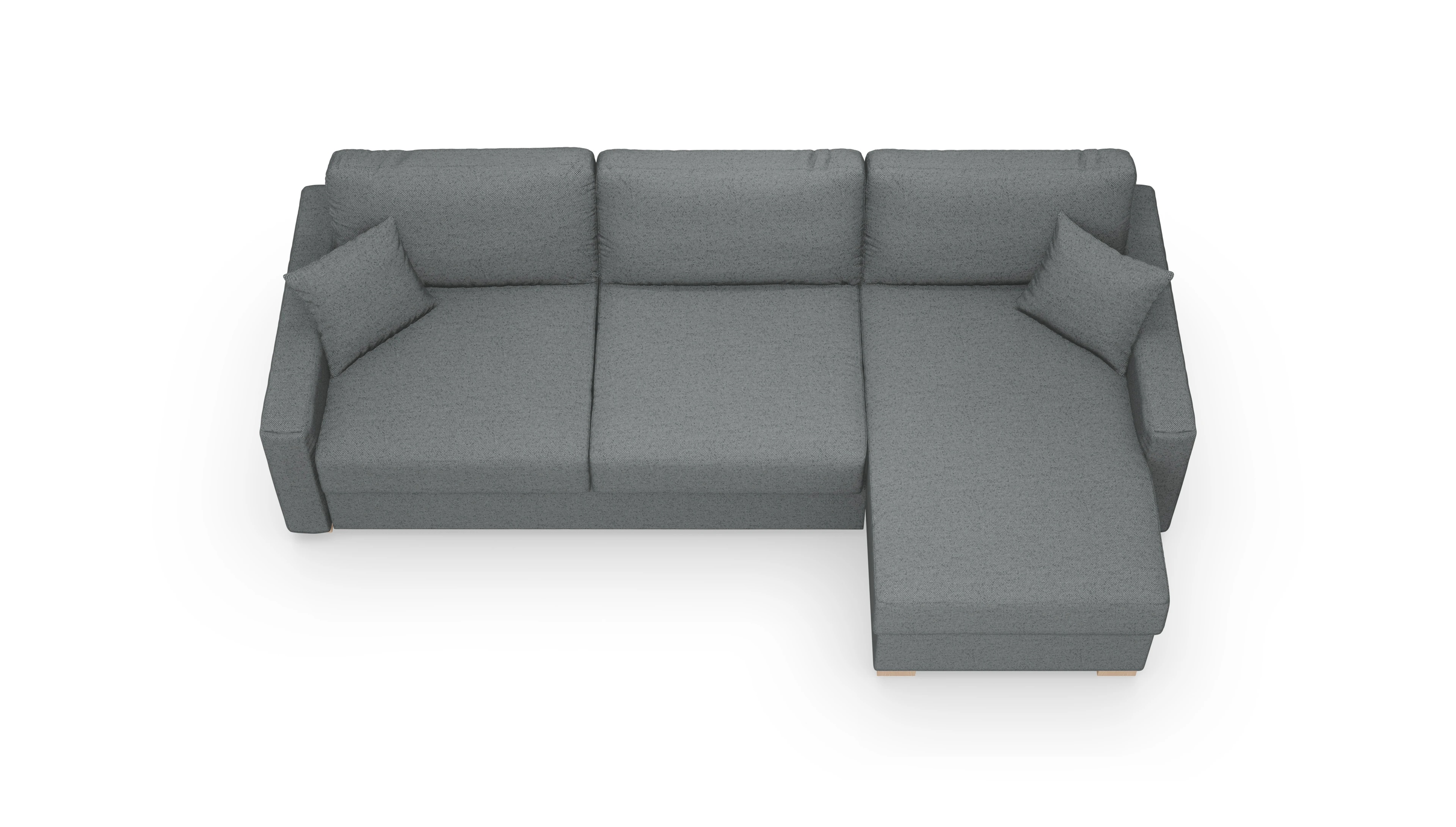 Schlafsofa Christensen Ansicht des Produktes Christensen Sofa mit Rec rechts in Stoff grau
