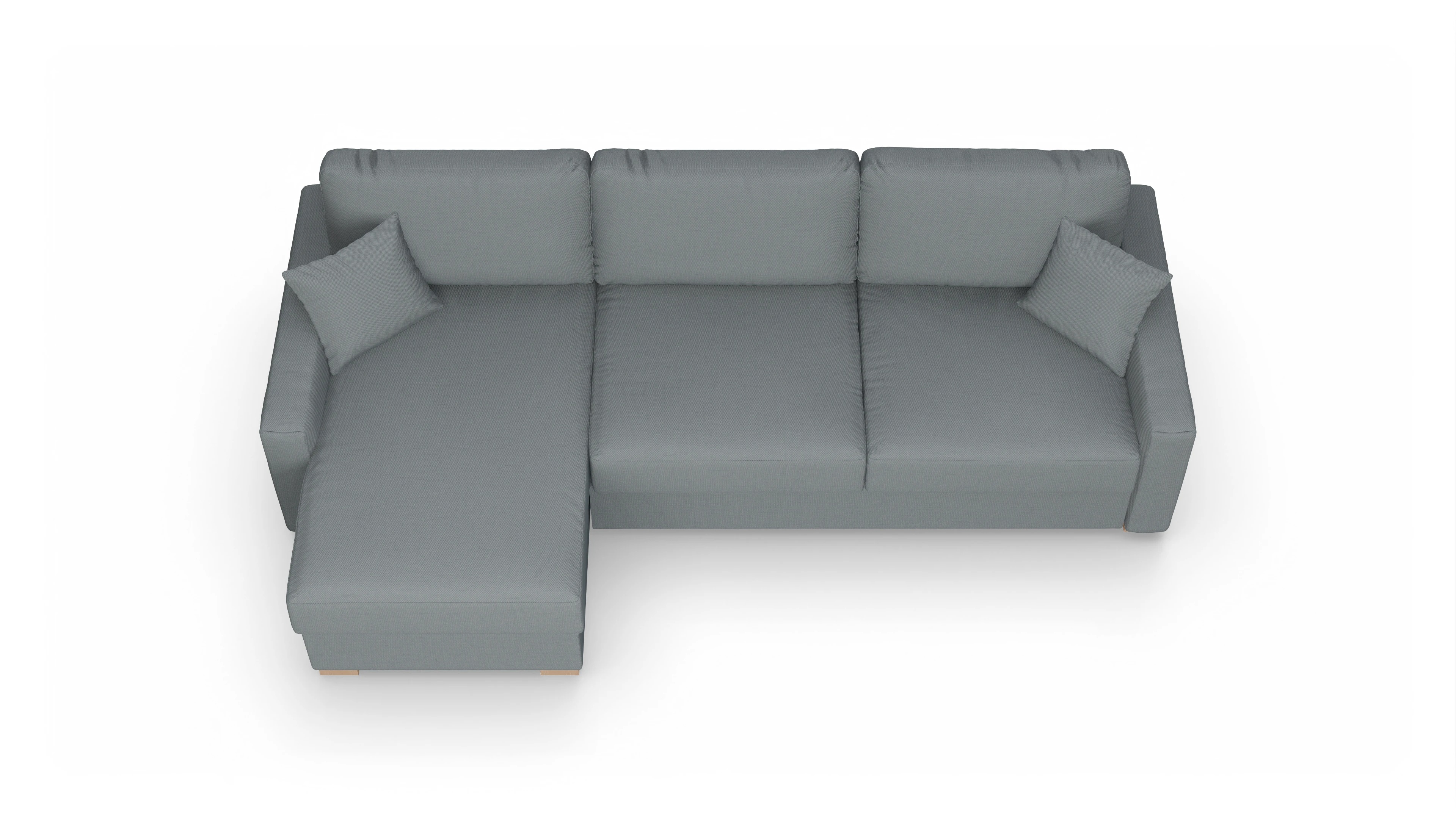 Ansicht des Produktes Christensen Sofa mit Rec links in Stoff blau
