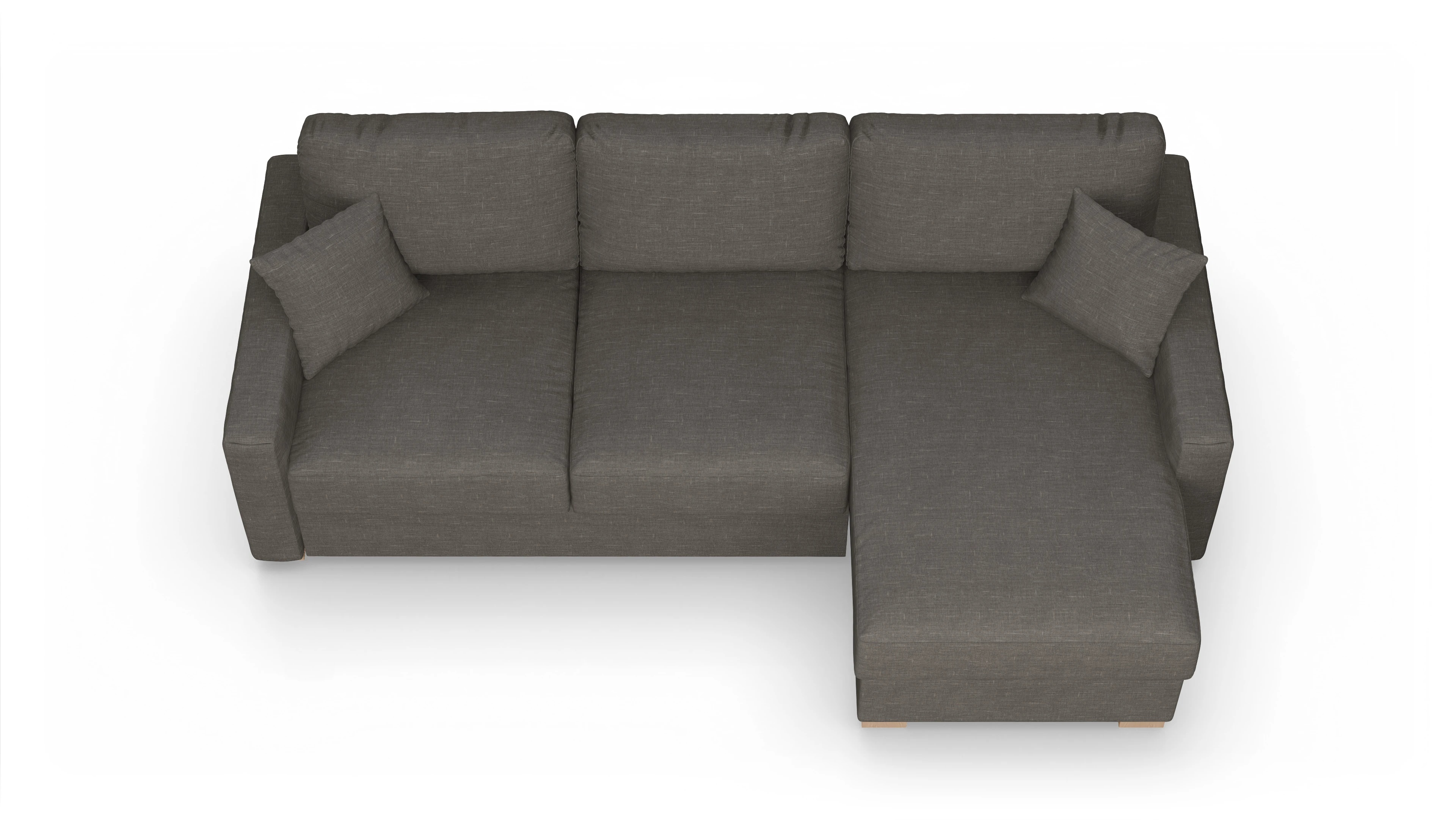 Ansicht des Produktes Christensen Sofa mit Rec rechts in Stoff braun
