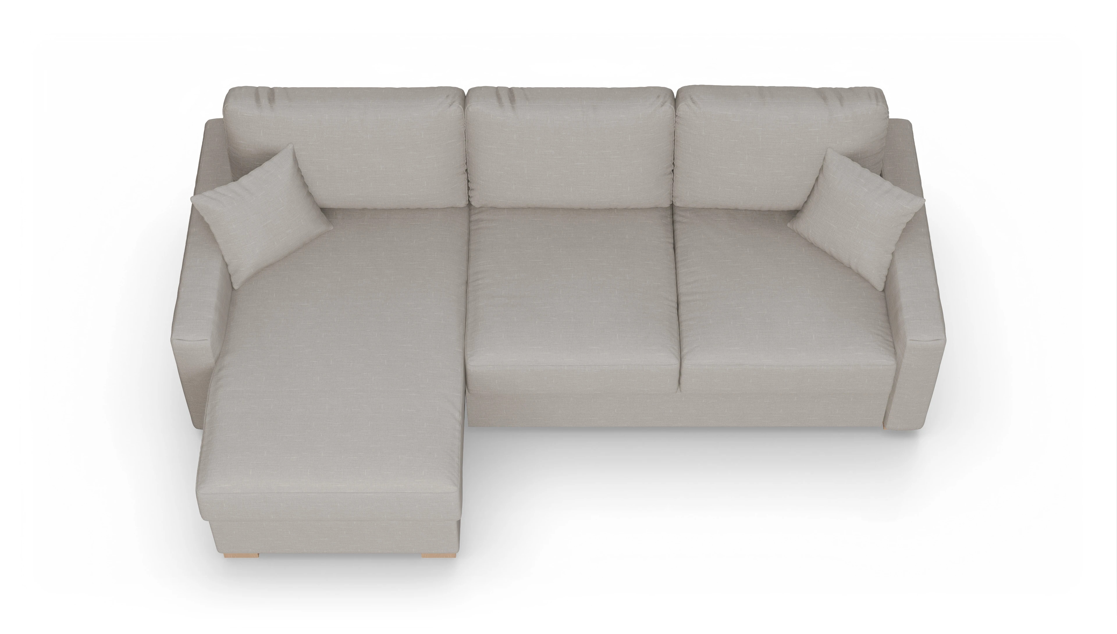 Ansicht des Produktes Christensen Sofa mit Rec links in Stoff beige