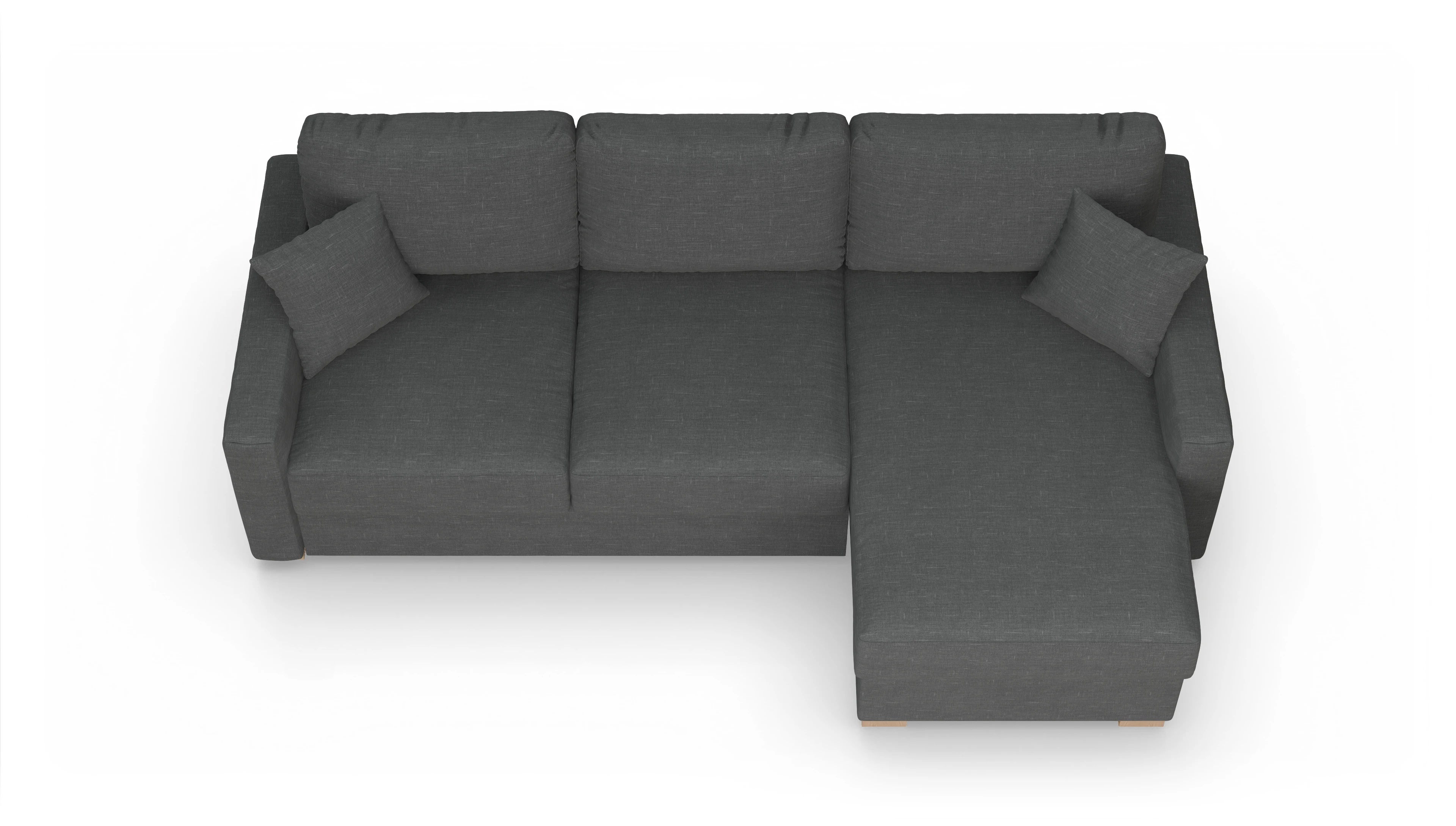 Ansicht des Produktes Christensen Sofa mit Rec rechts in Stoff grau