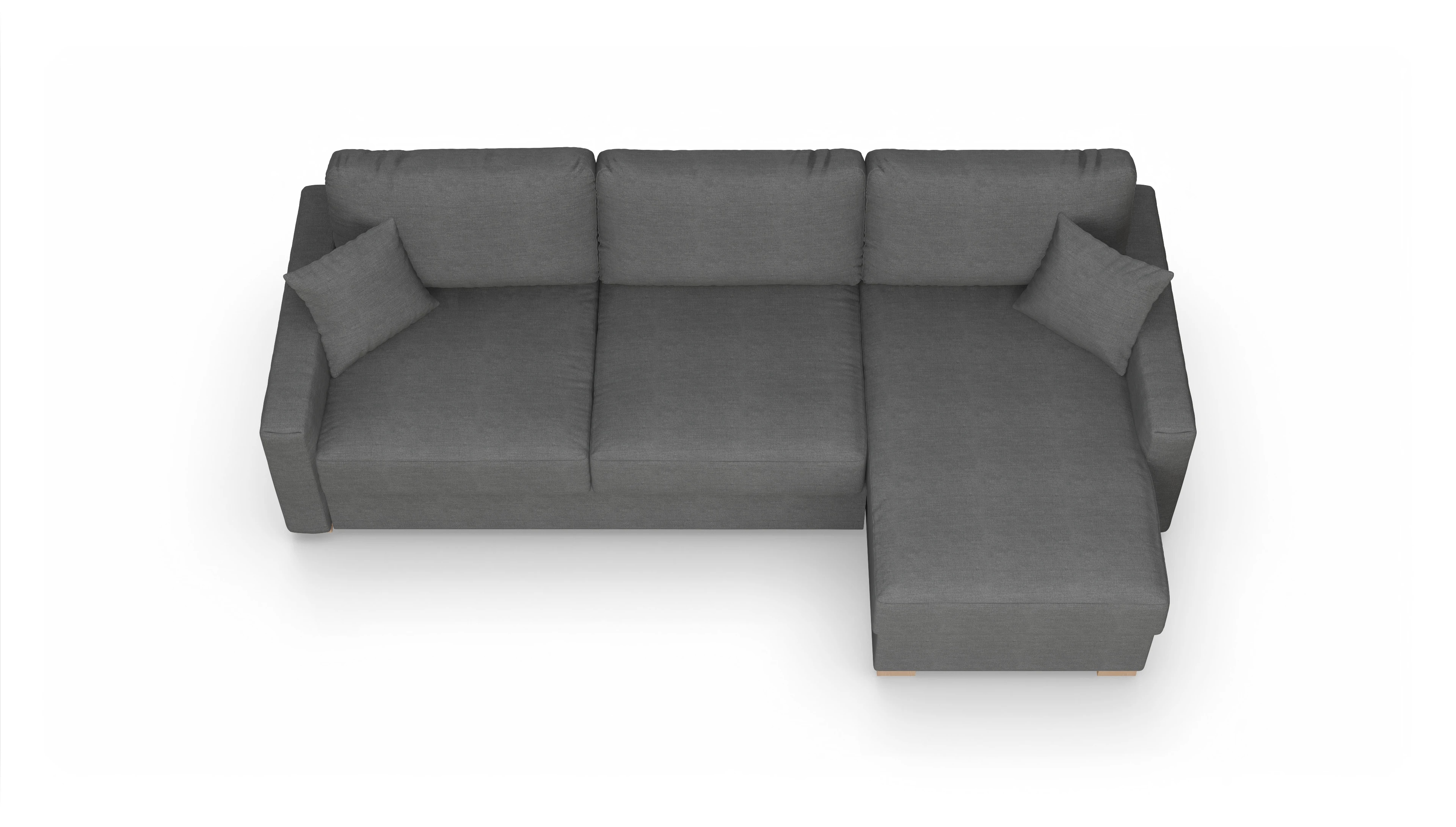 Ansicht des Produktes Christensen Sofa mit Rec rechts in Stoff grau